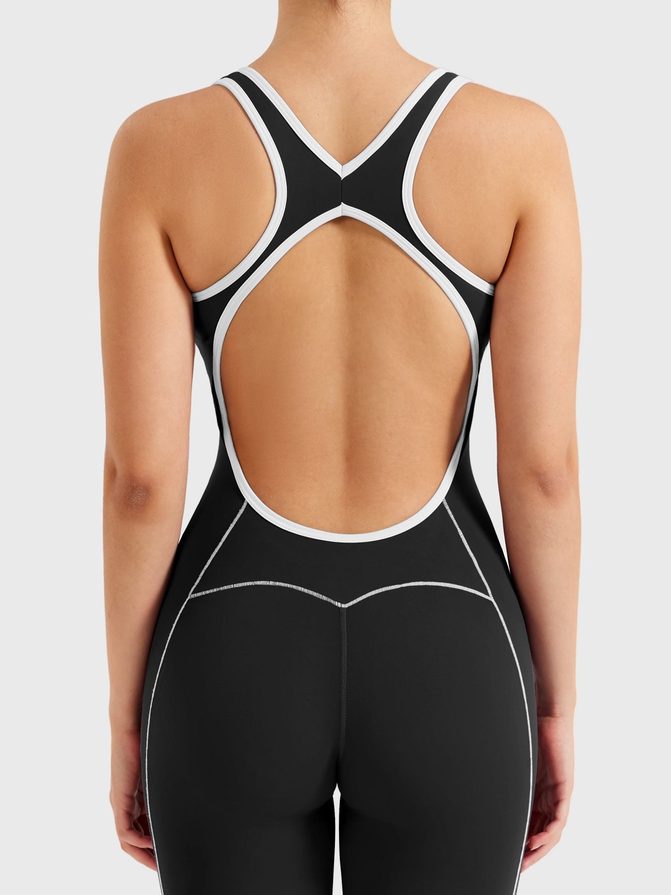 Lyne London™ | Contrast Trim Flared Jumpsuit