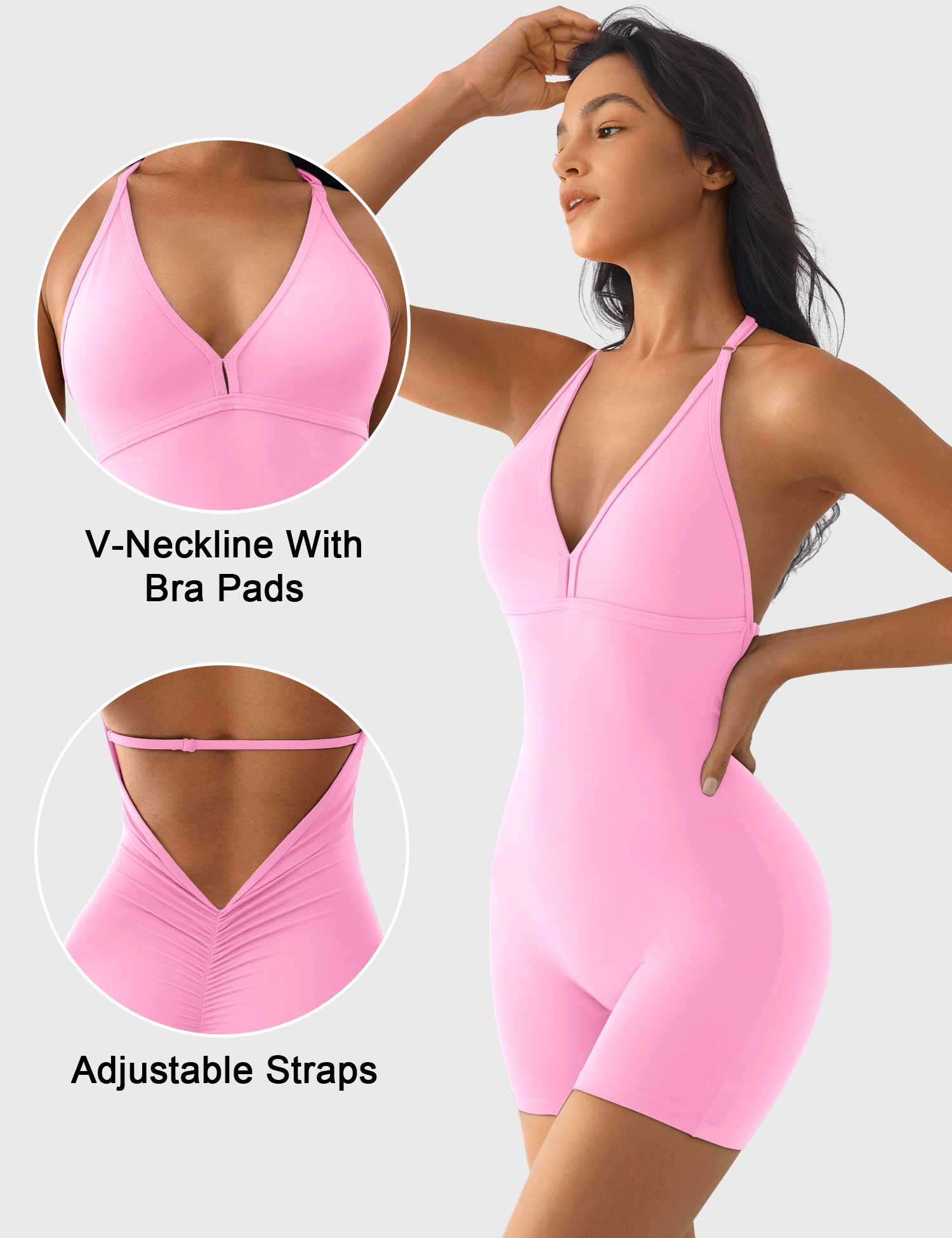 Lyne London™ | V Neck Backless Romper