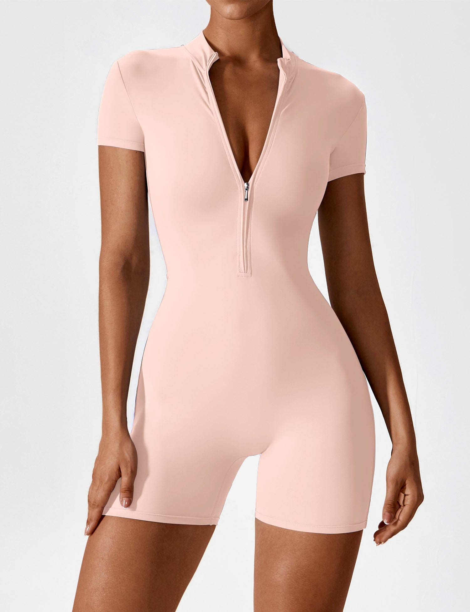 Lyne London™ | Short Sleeve Zipper Romper