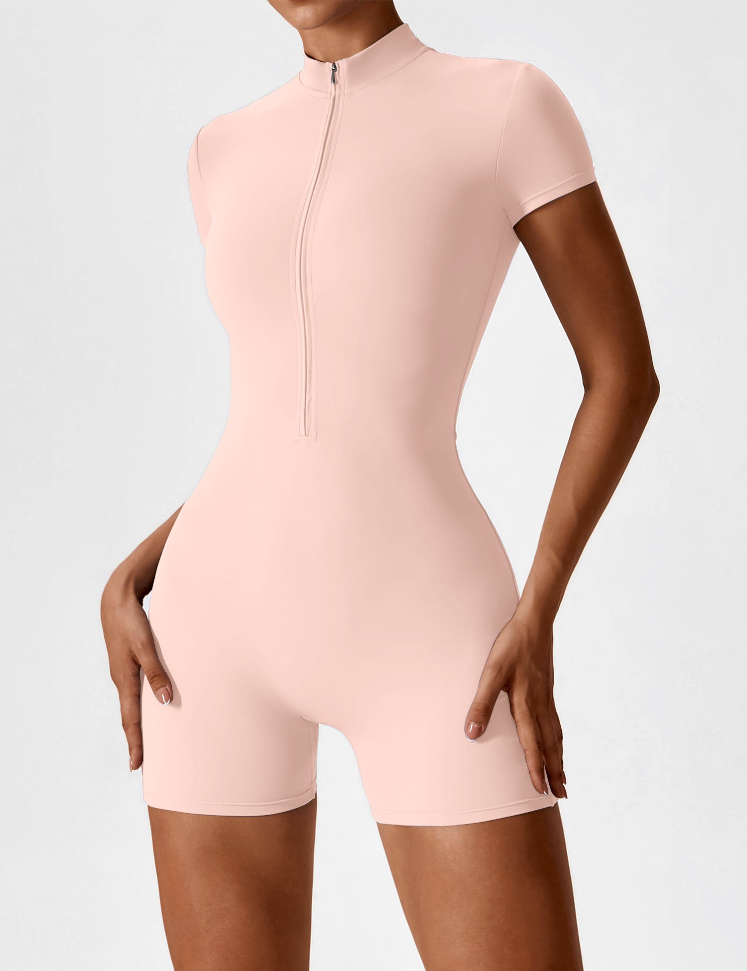 Lyne London™ | Short Sleeve Zipper Romper
