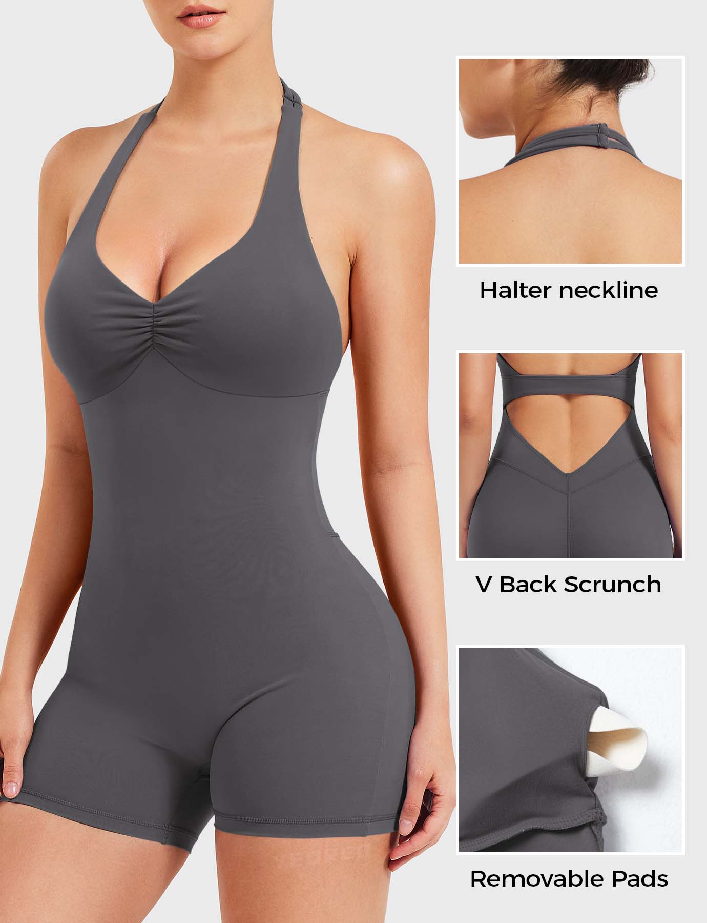 Lyne London™ | Backless Halter Romper