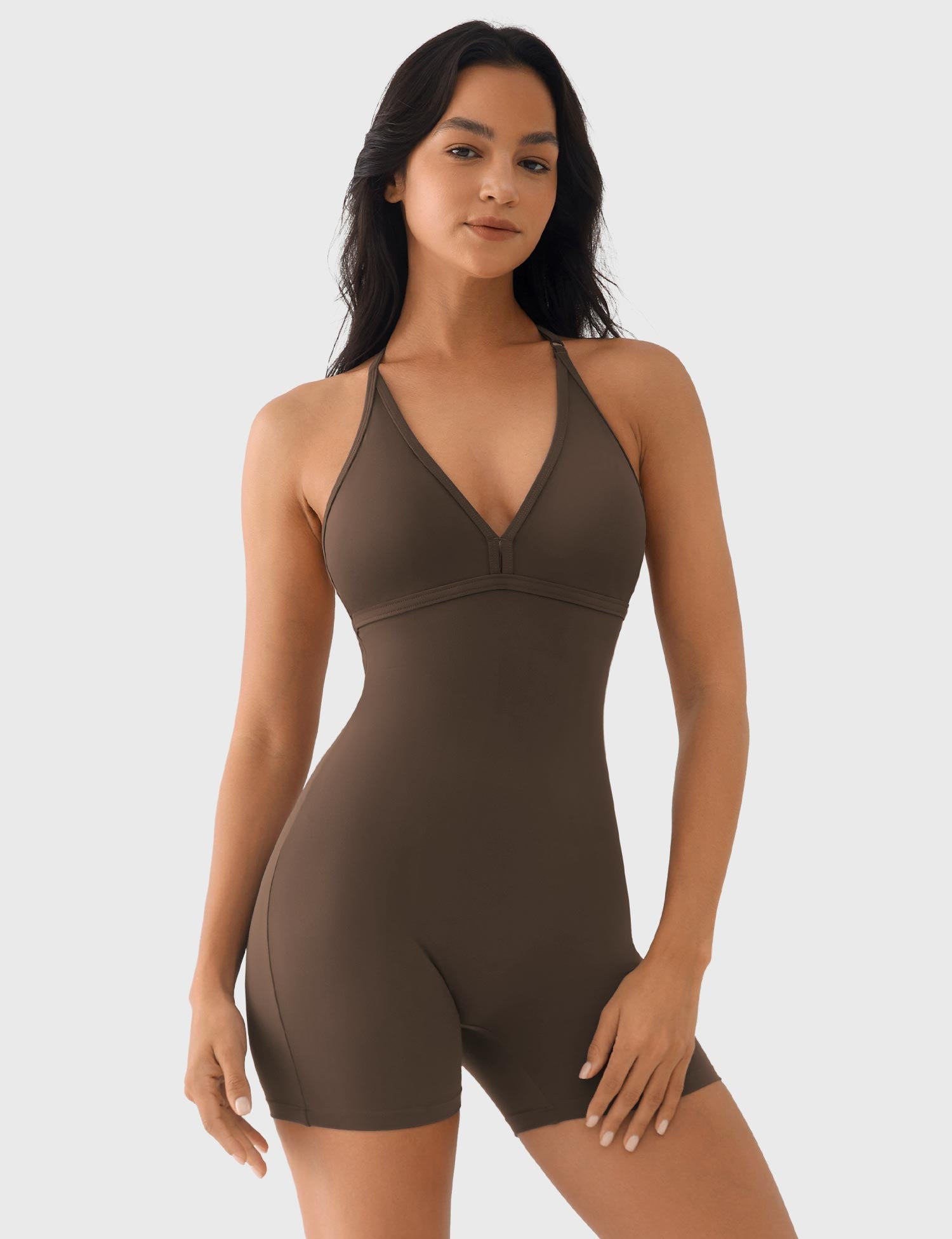 Lyne London™ | V Neck Backless Romper