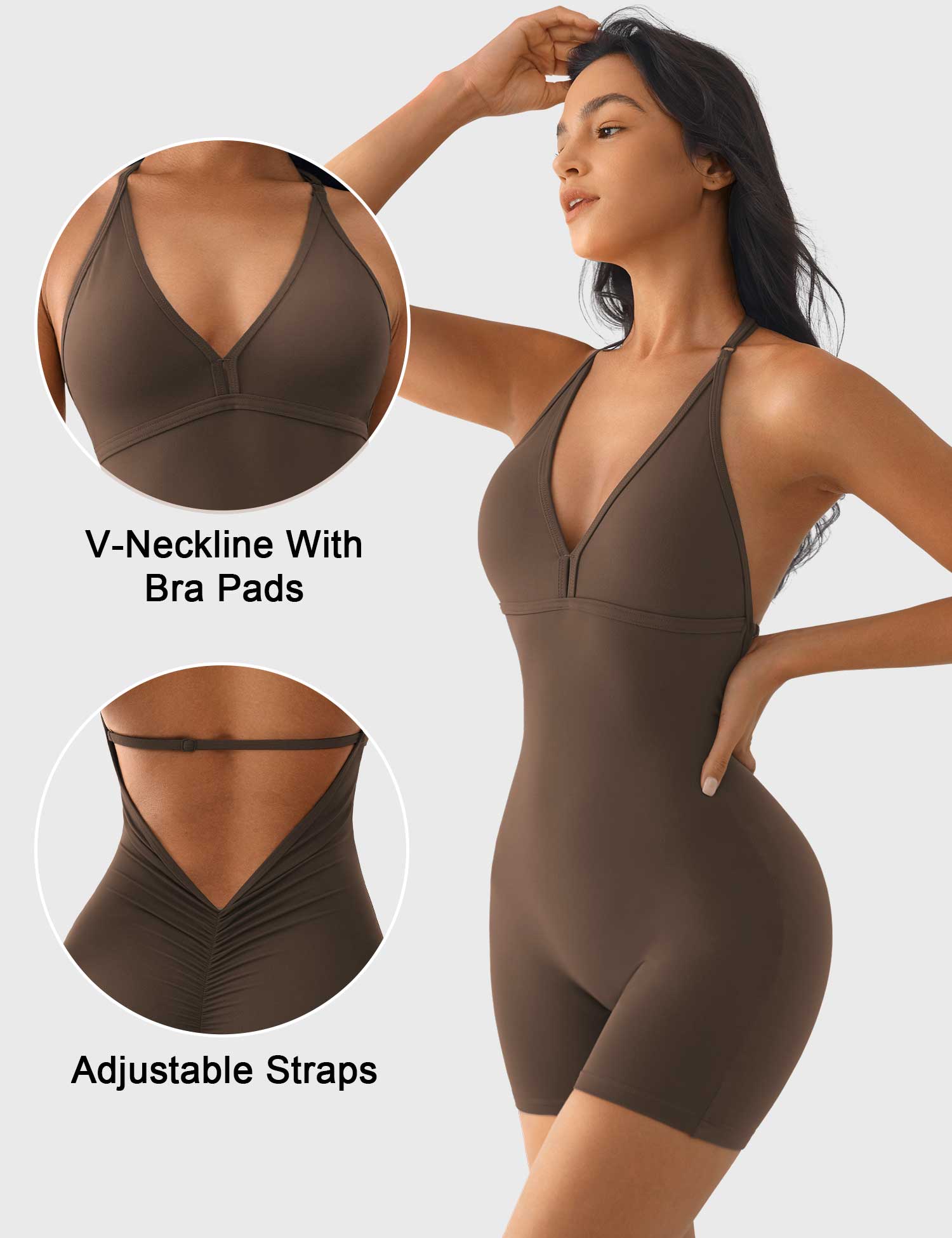 Lyne London™ | V Neck Backless Romper