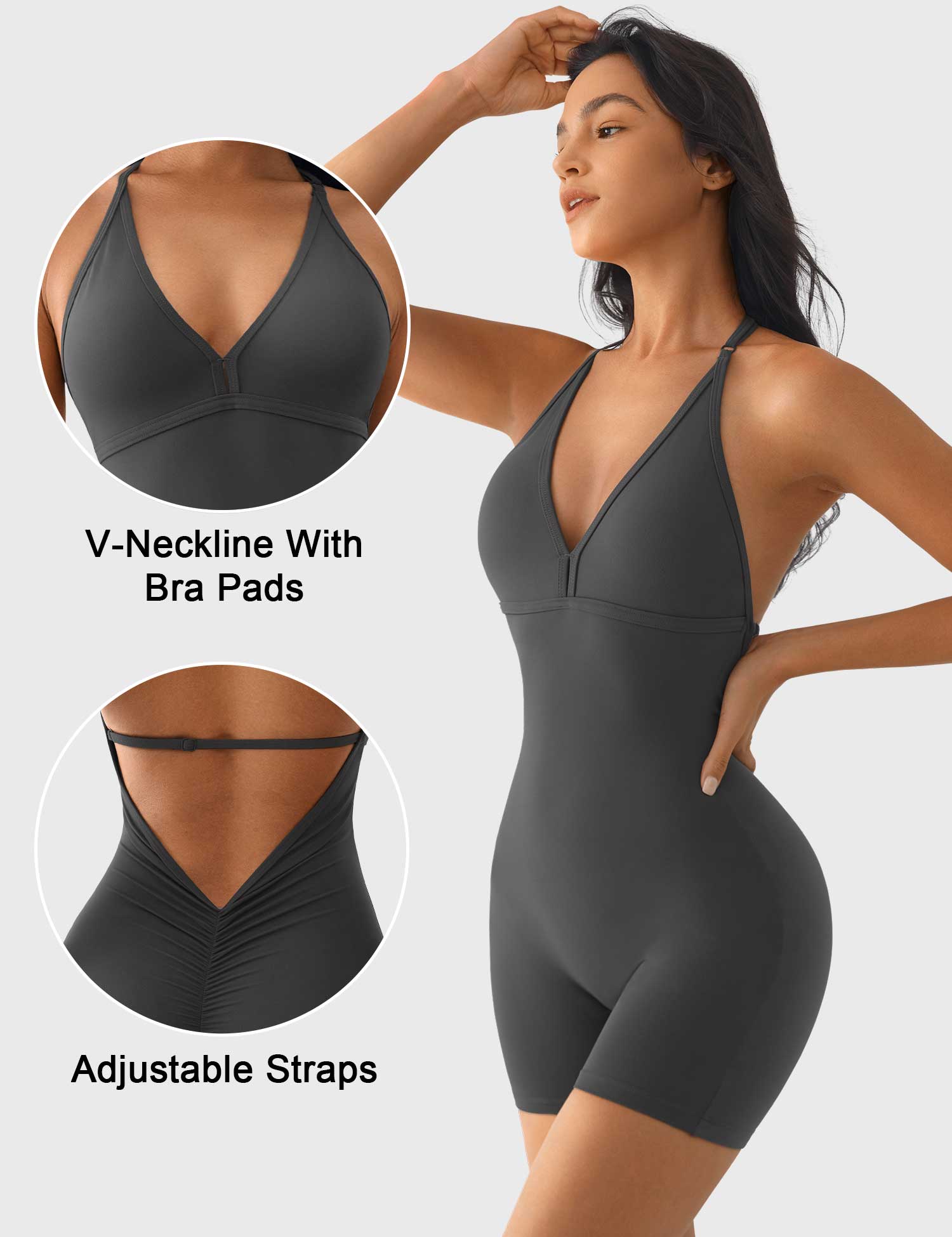 Lyne London™ | V Neck Backless Romper