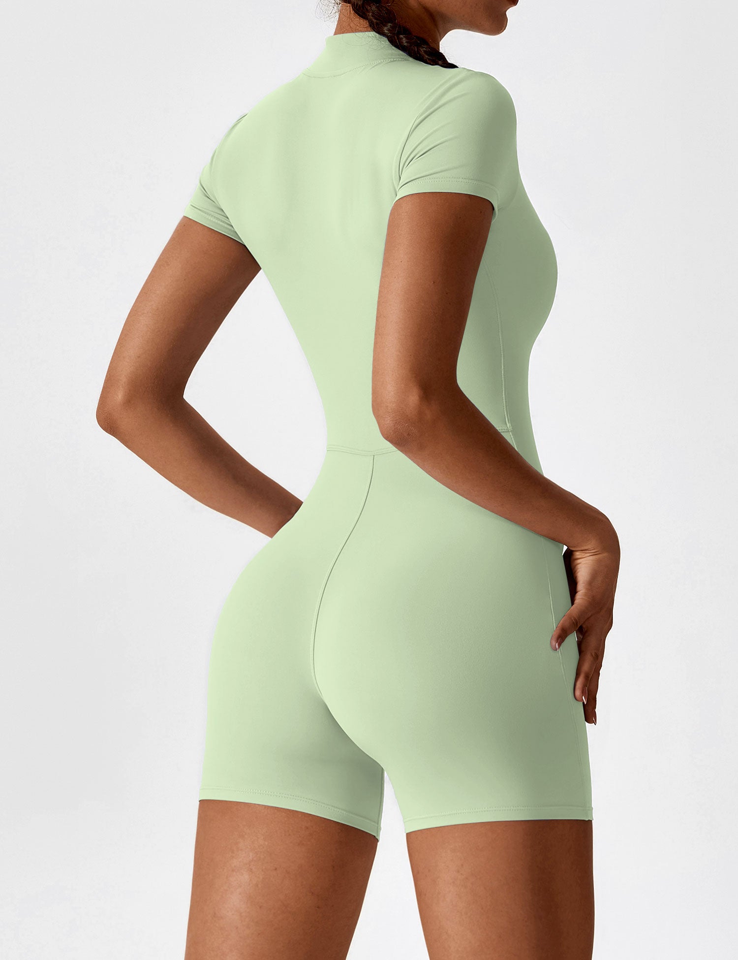 Lyne London™ | Short Sleeve Zipper Romper
