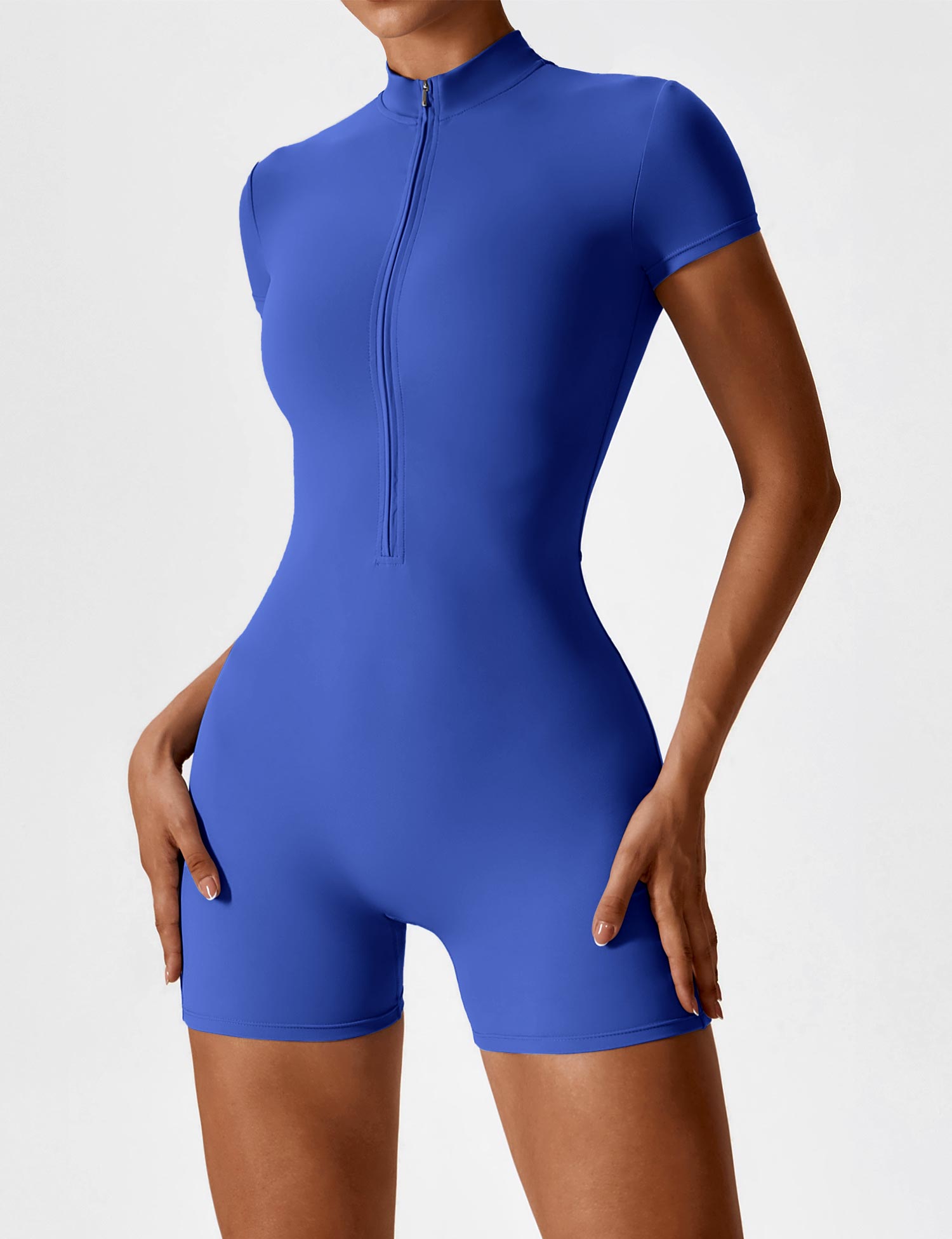 Lyne London™ | Short Sleeve Zipper Romper