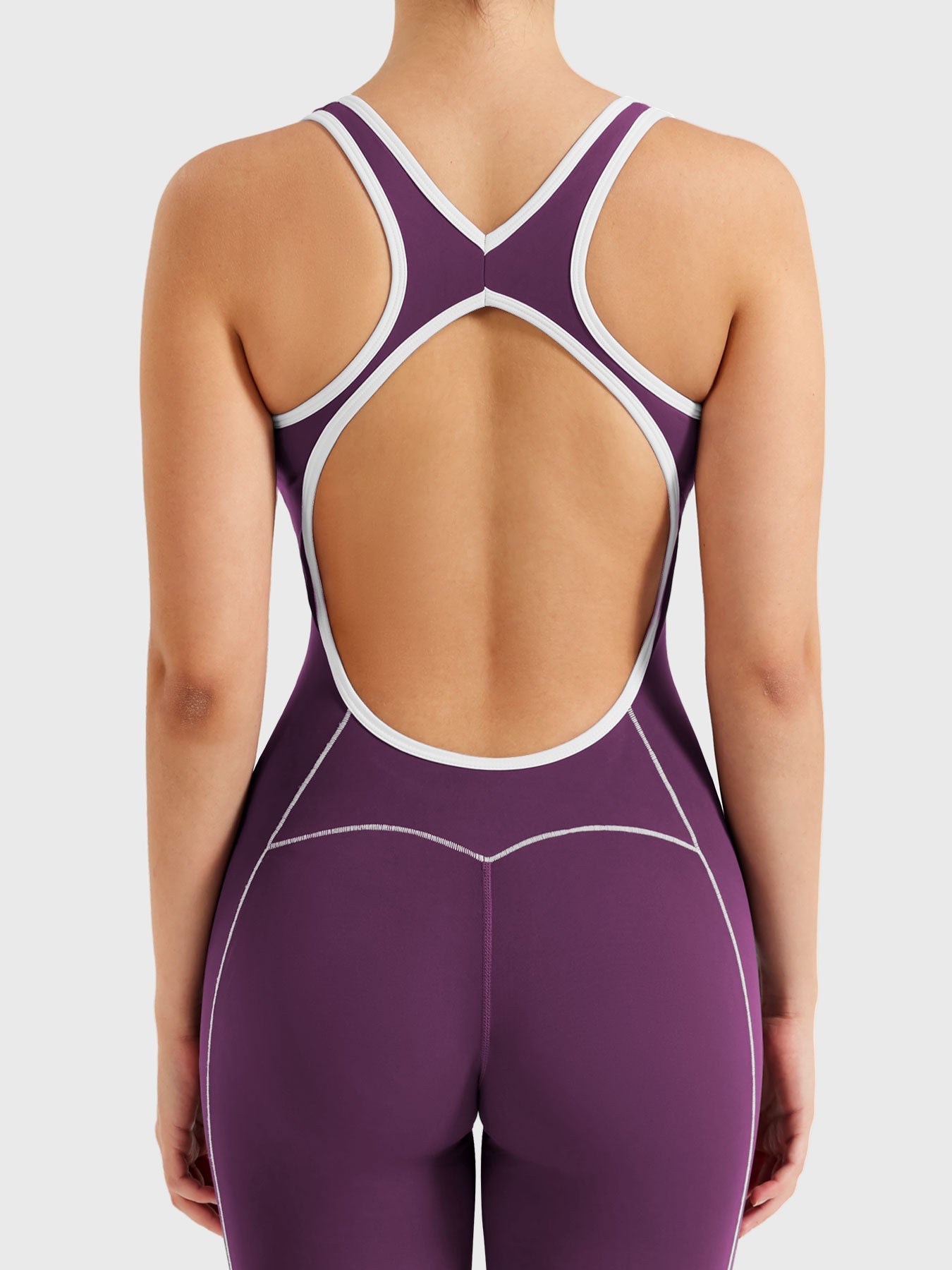 Lyne London™ | Contrast Trim Flared Jumpsuit