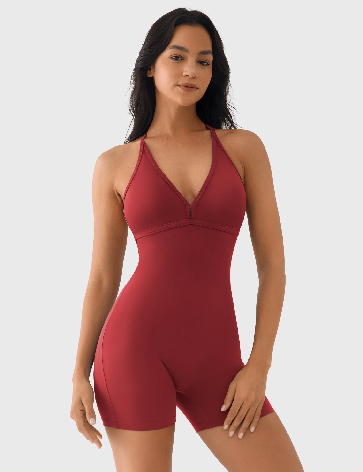 Lyne London™ | V Neck Backless Romper