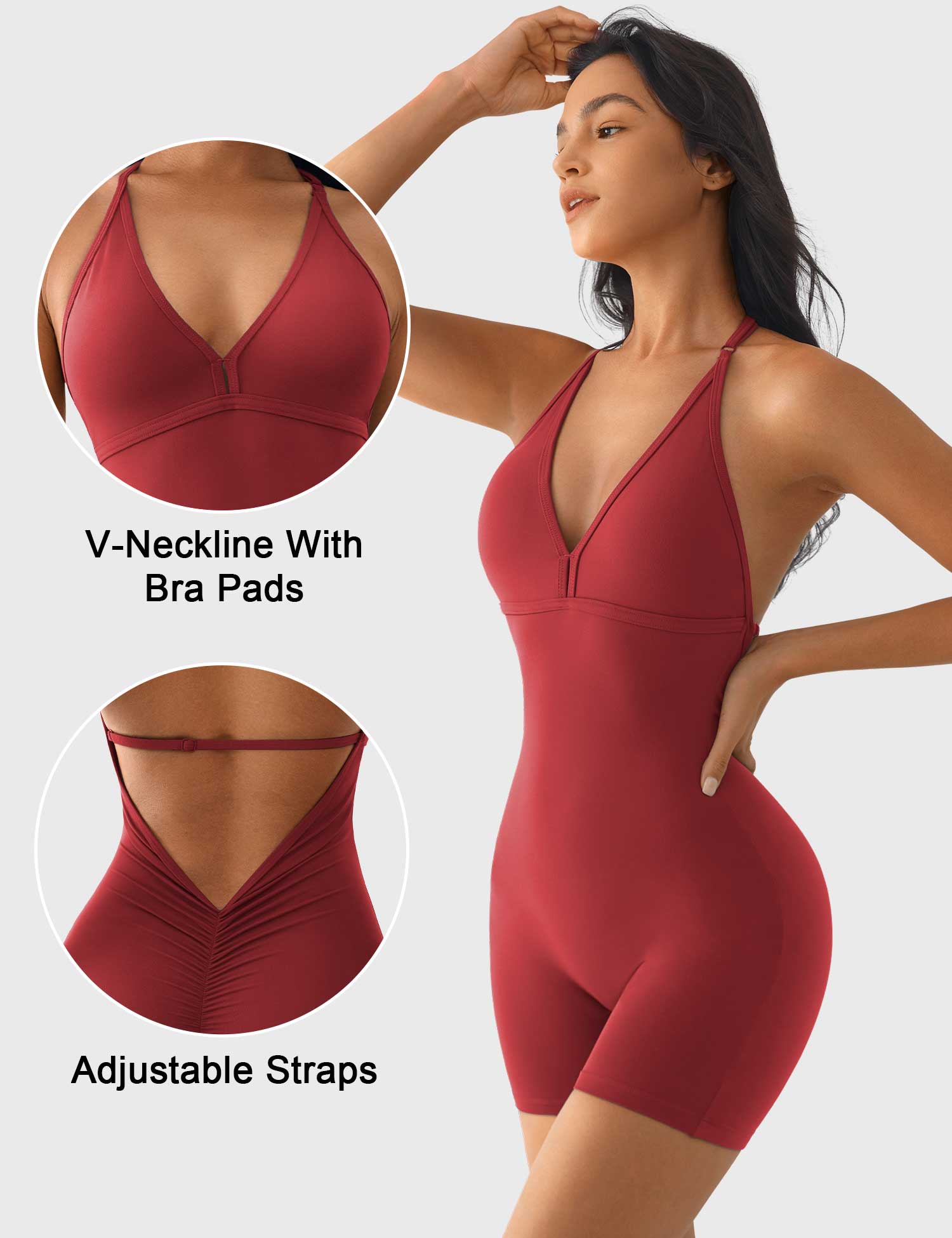 Lyne London™ | V Neck Backless Romper