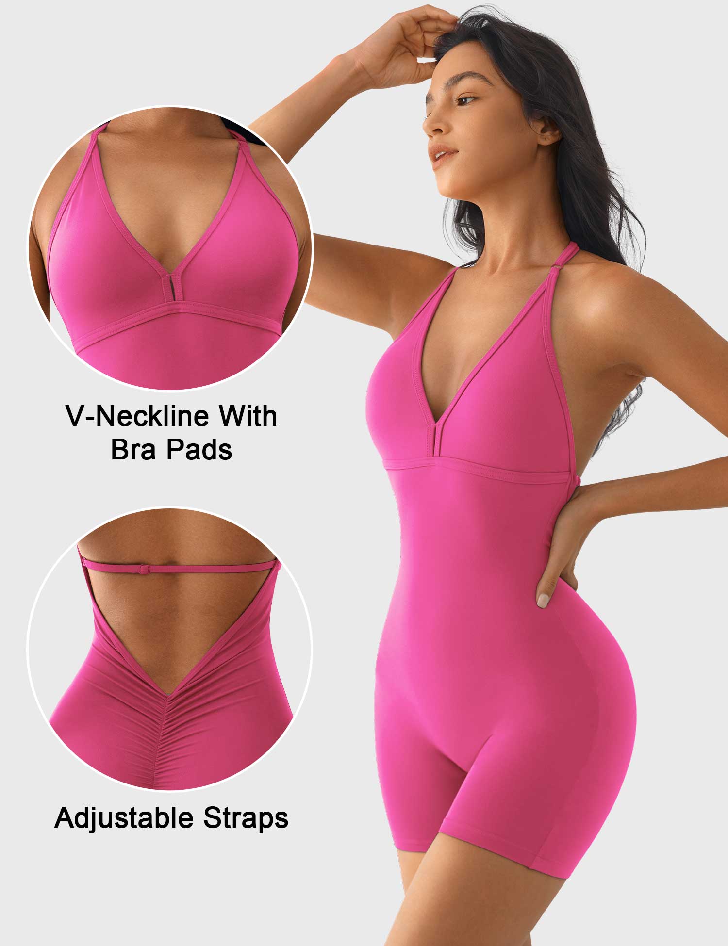 Lyne London™ | V Neck Backless Romper