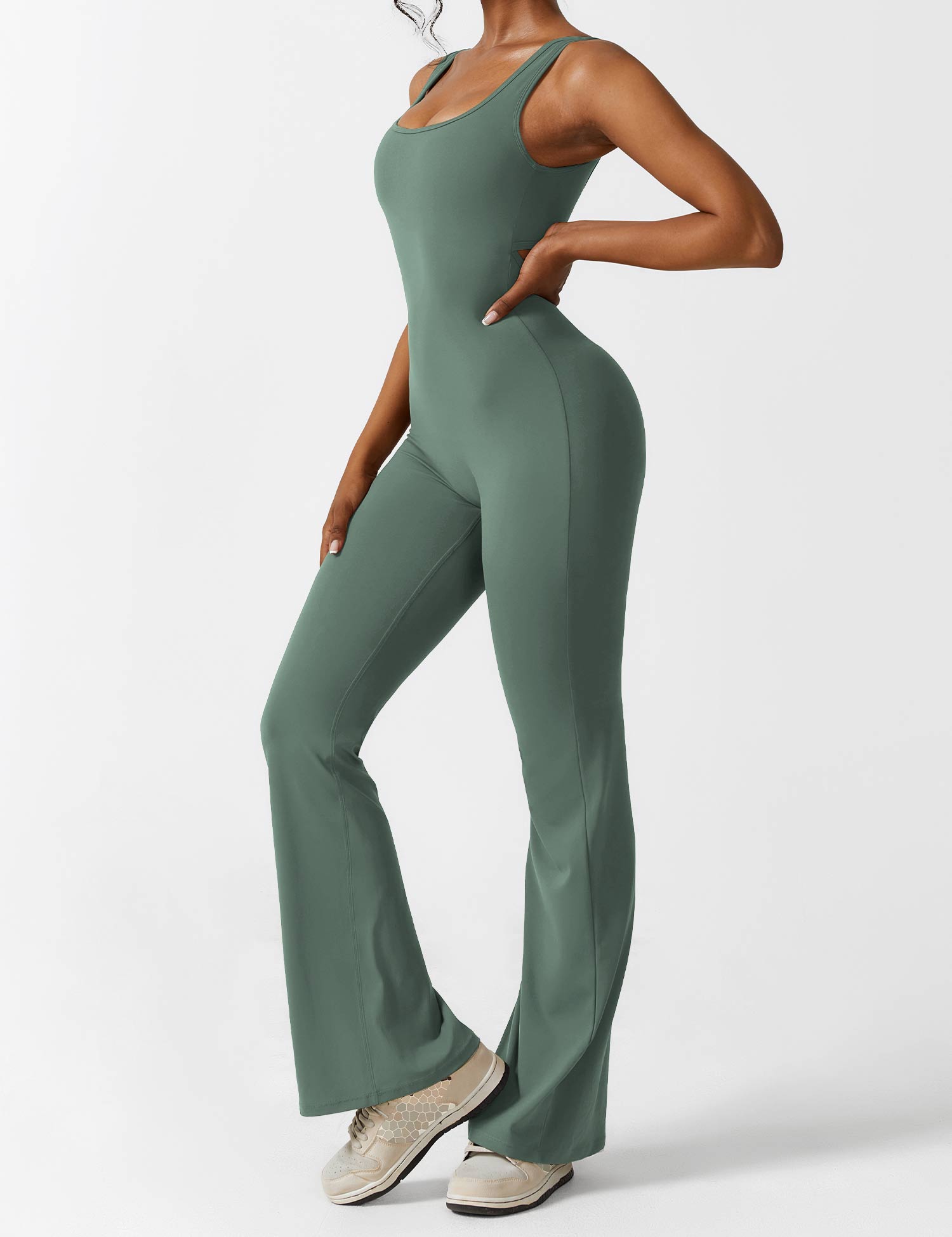 Lyne London™ | V-Back Flared Jumpsuit