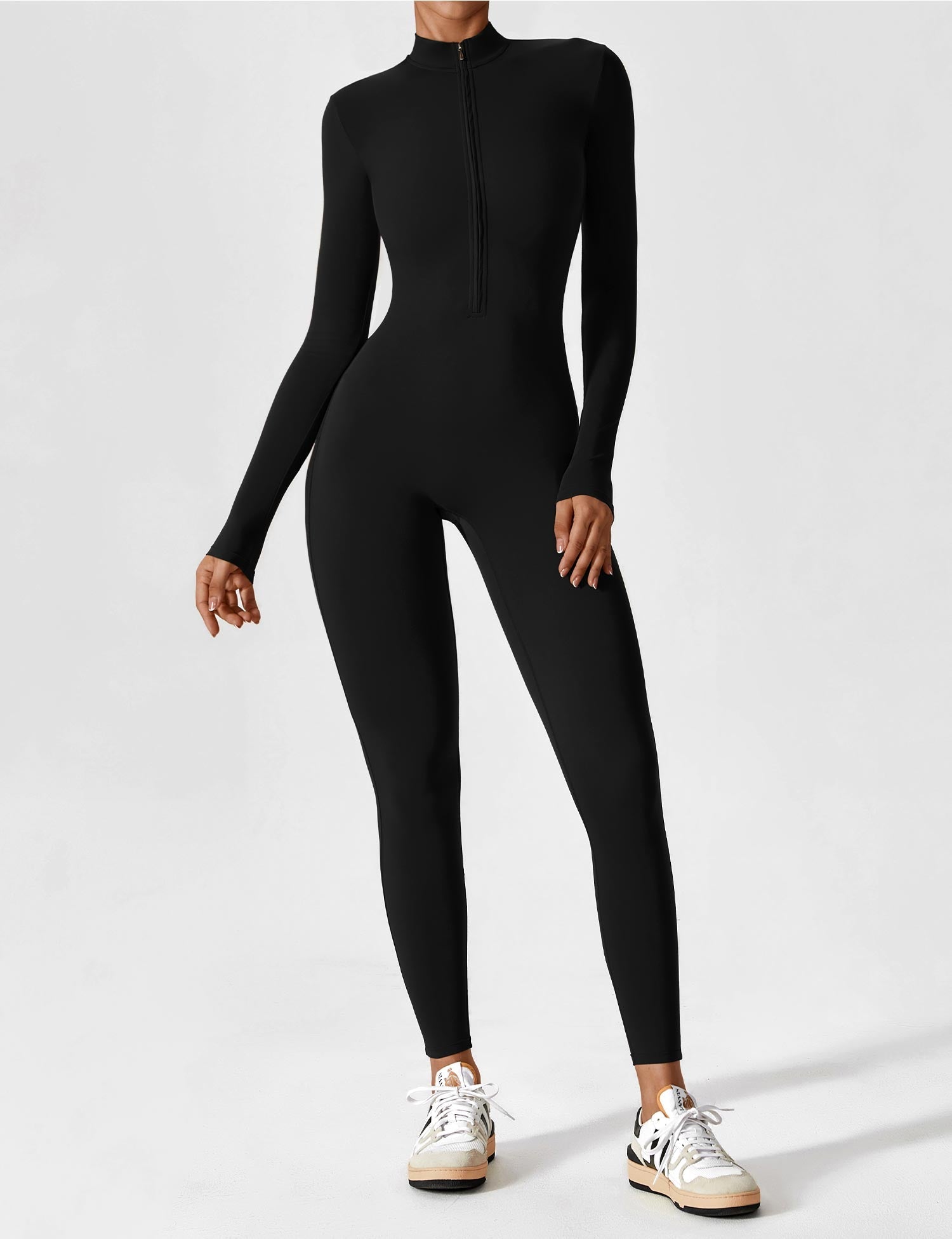 Lyne London™ | Long Sleeve Zipper Jumpsuit