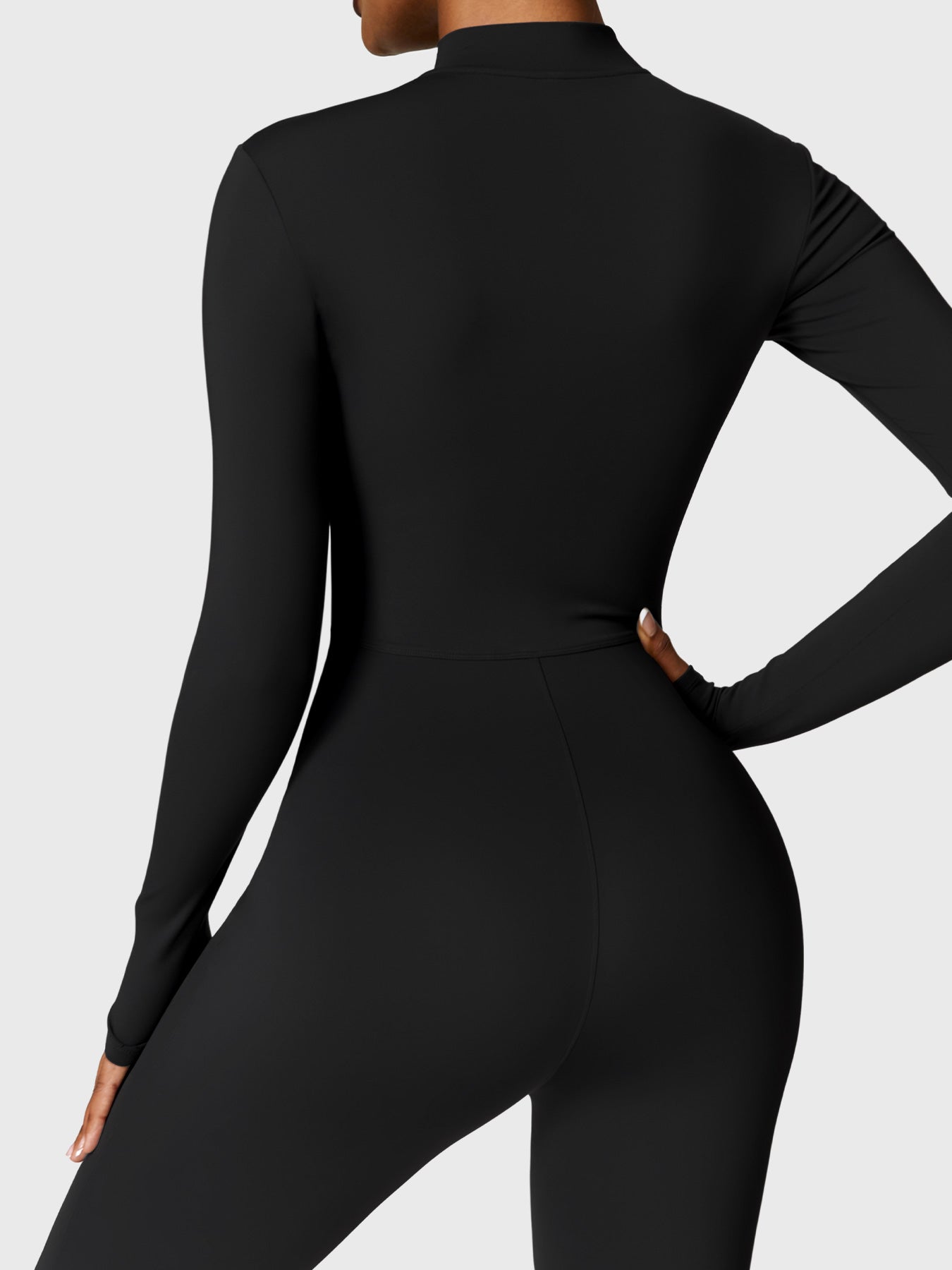 Lyne London™ | Fleece Long Sleeve Zipper Jumpsuit