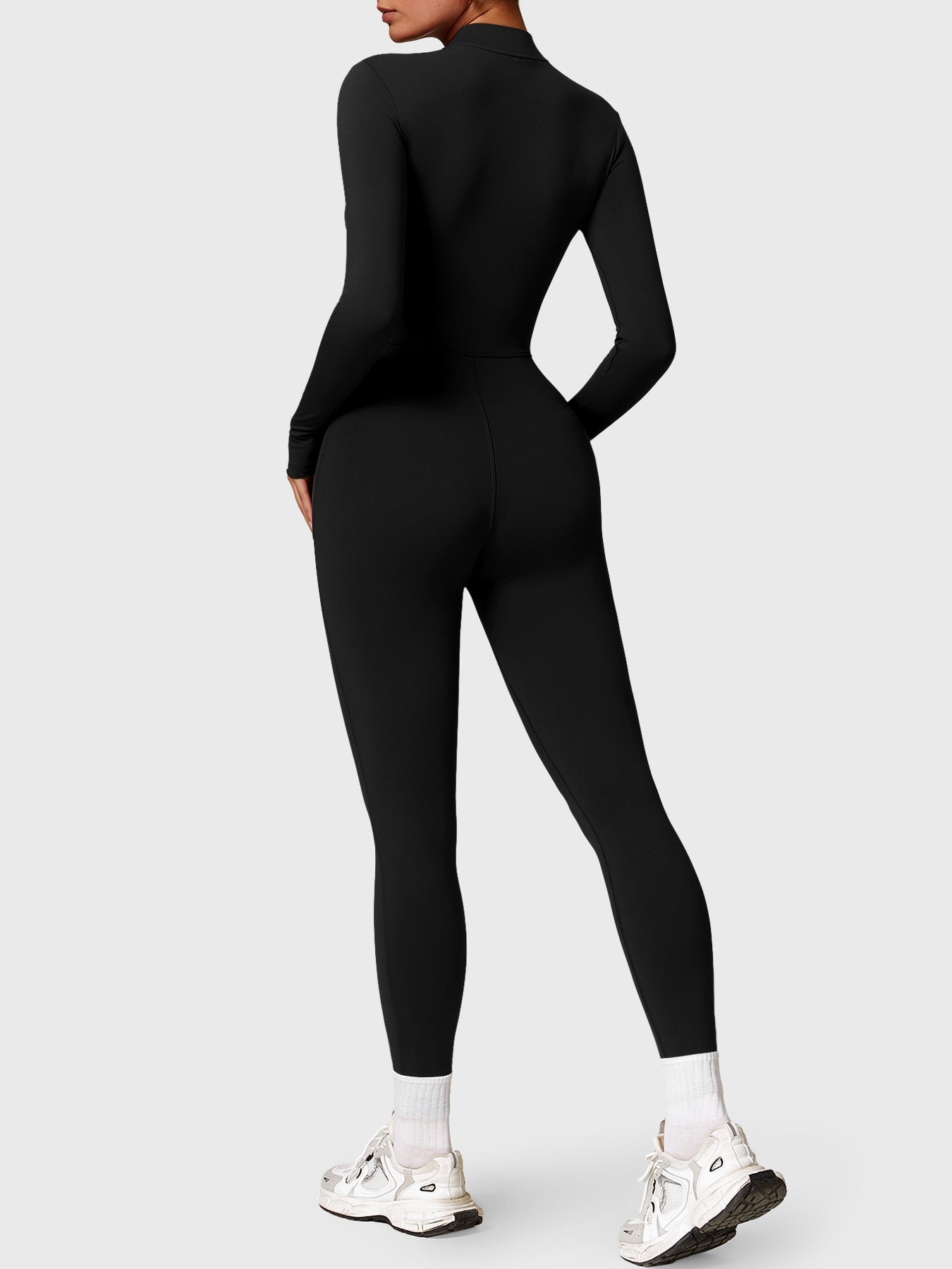 Lyne London™ | Fleece Long Sleeve Zipper Jumpsuit