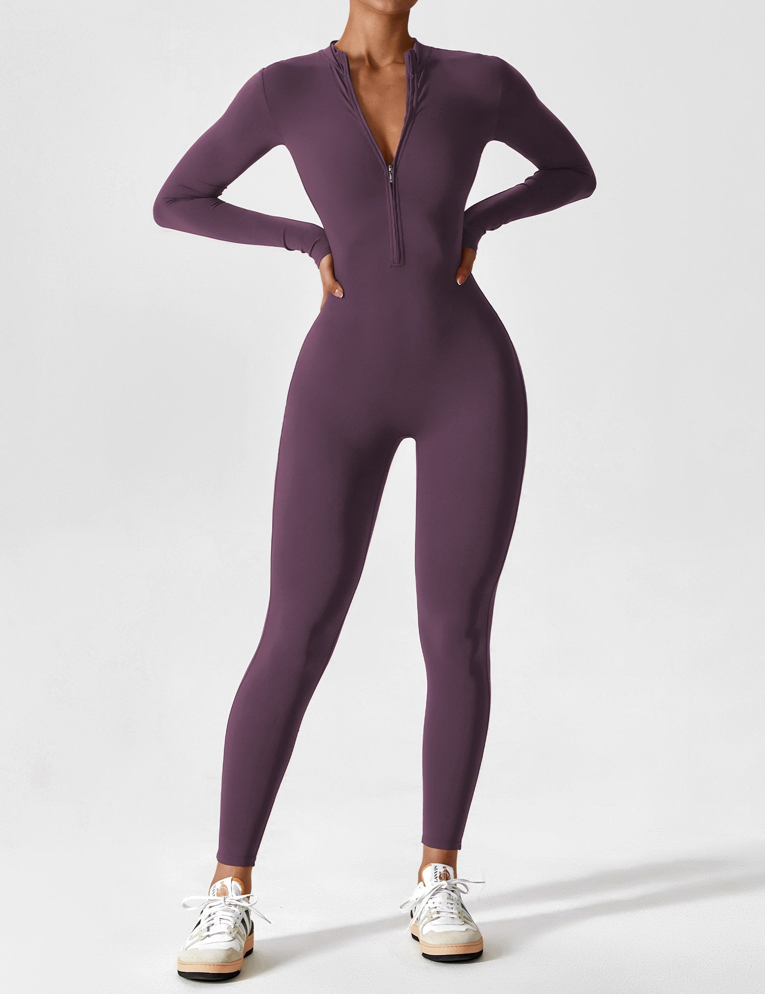 Lyne London™ | Long Sleeve Zipper Jumpsuit
