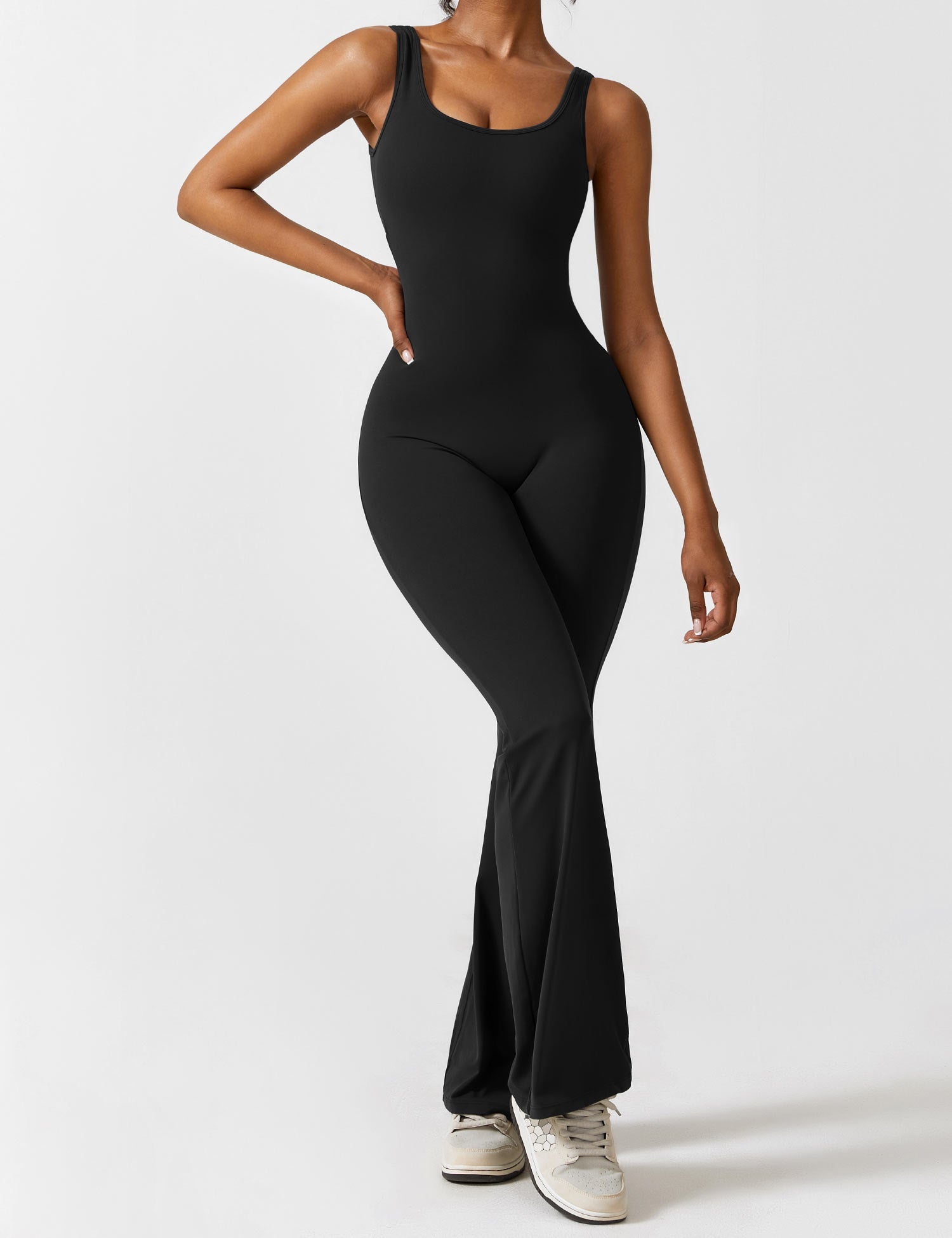 Lyne London™ | V-Back Flared Jumpsuit