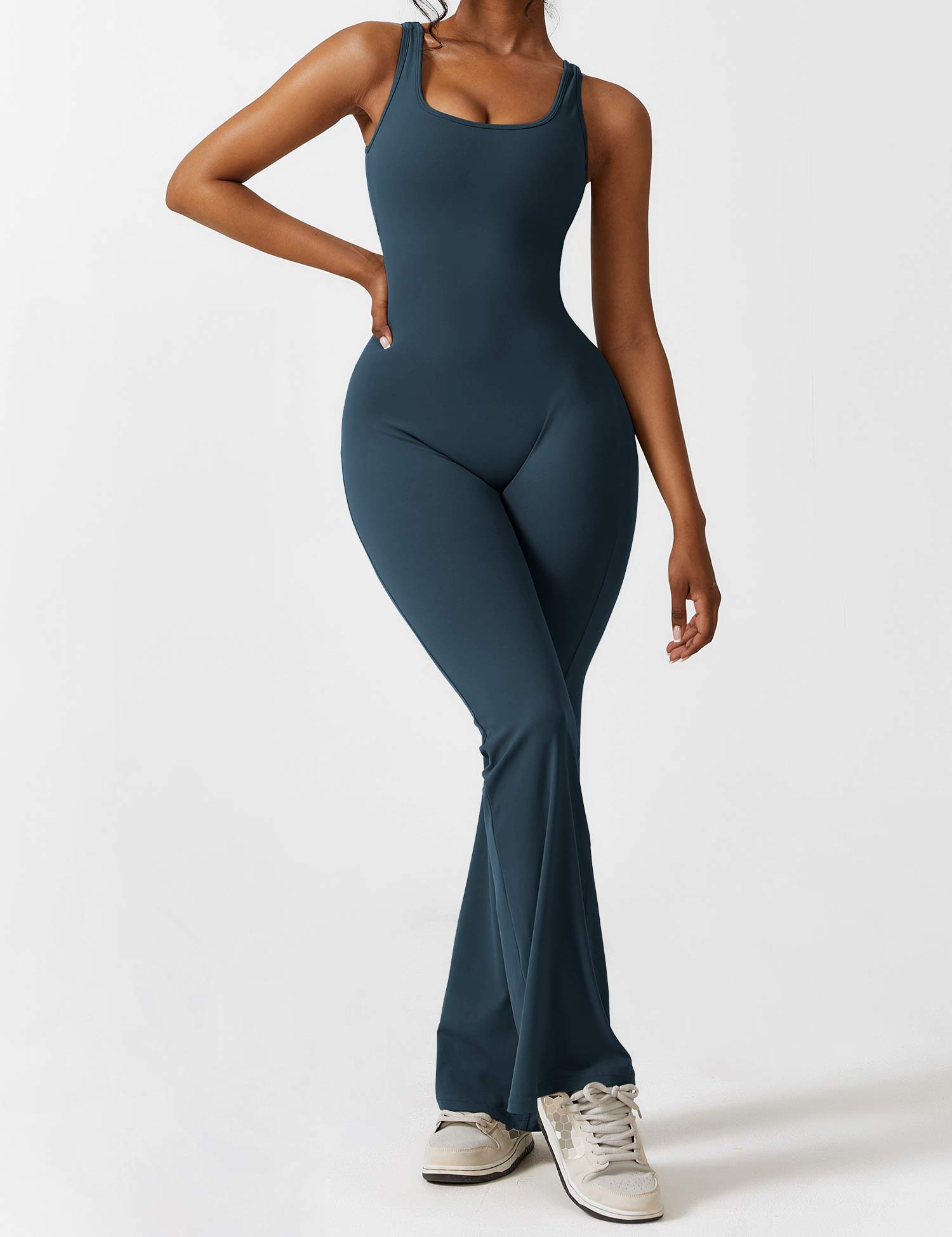 Lyne London™ | V-Back Flared Jumpsuit