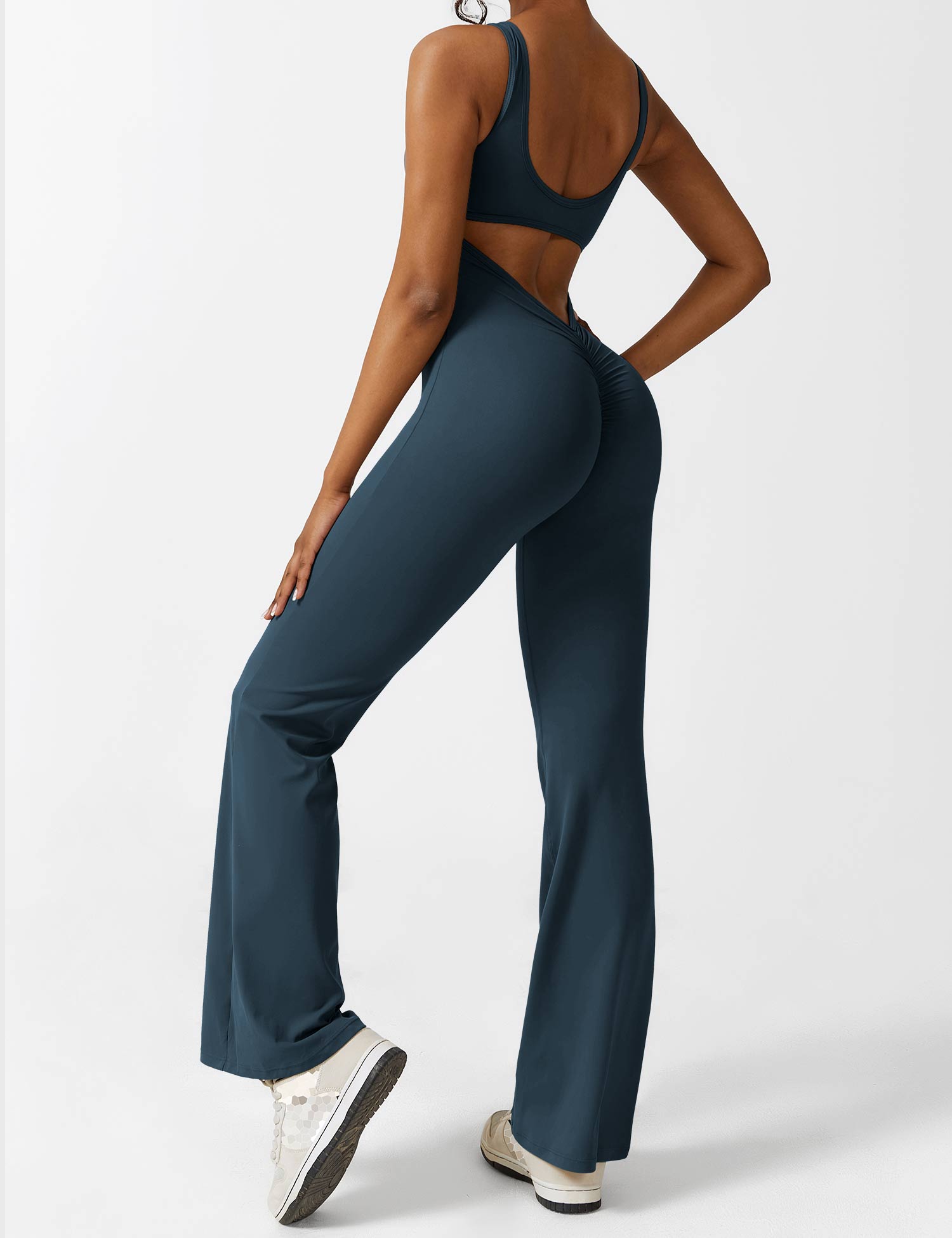 Lyne London™ | V-Back Flared Jumpsuit