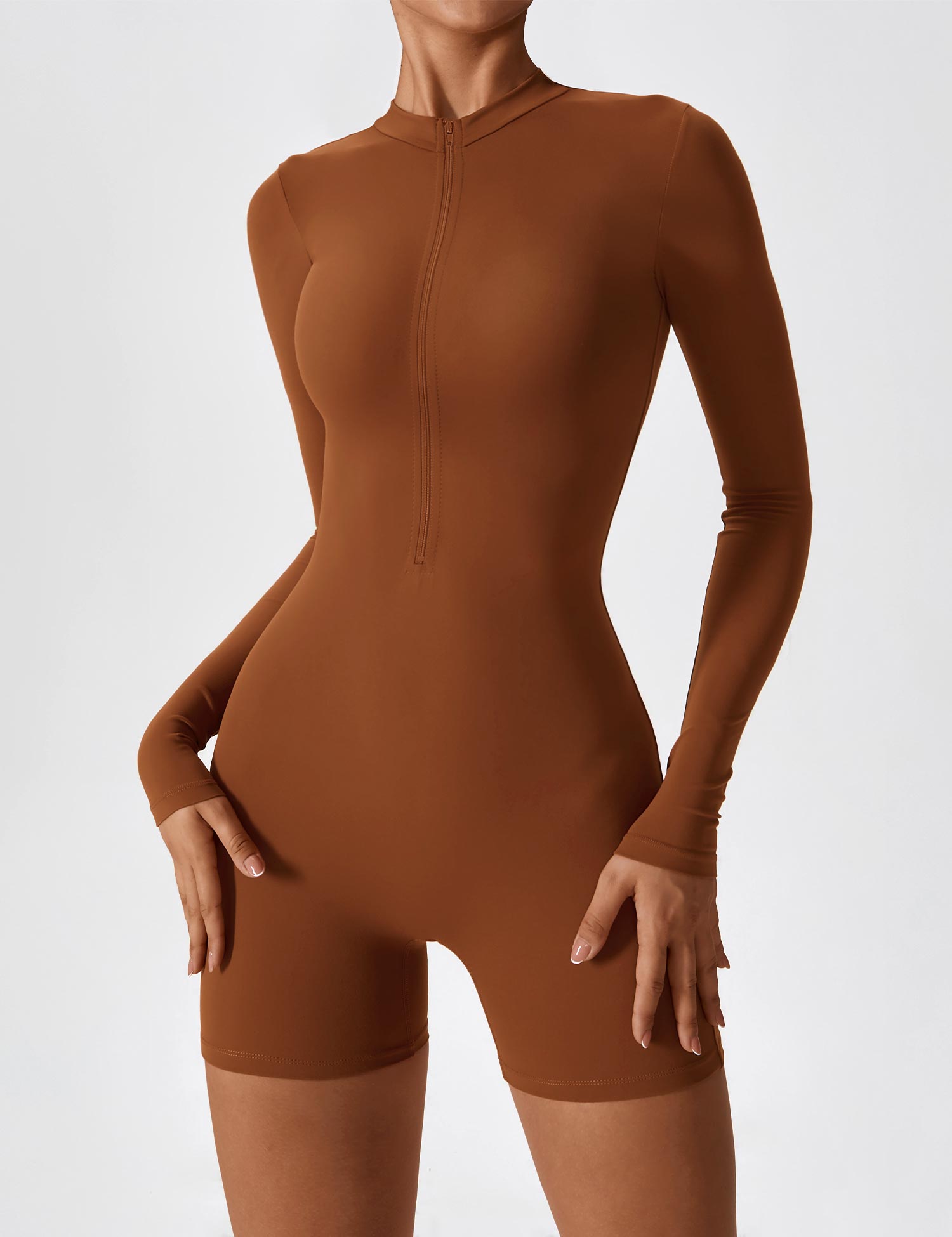 Lyne London™ | Long Sleeve Zipper Romper