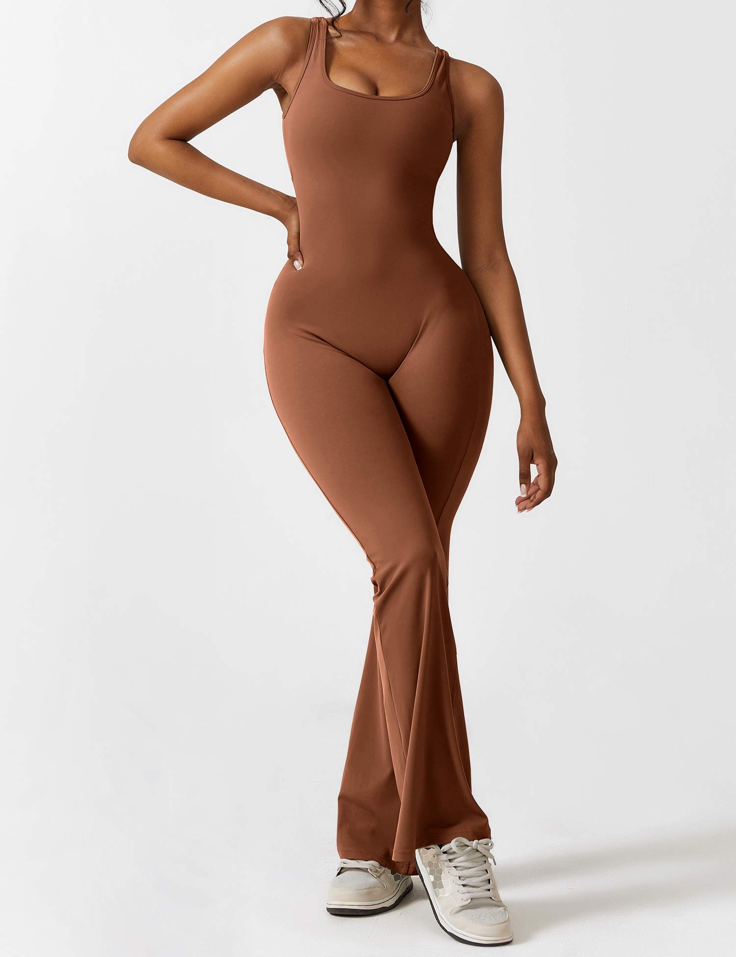 Lyne London™ | V-Back Flared Jumpsuit