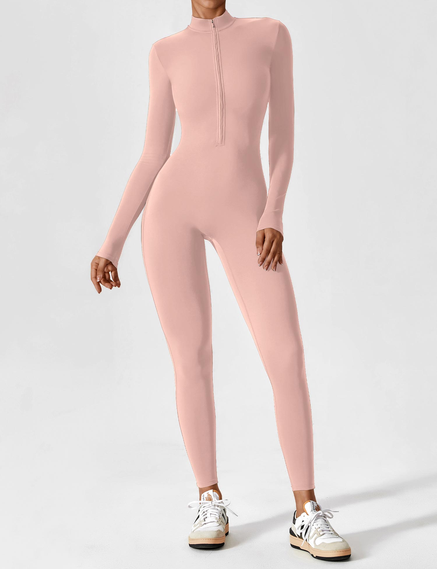 Lyne London™ | Long Sleeve Zipper Jumpsuit