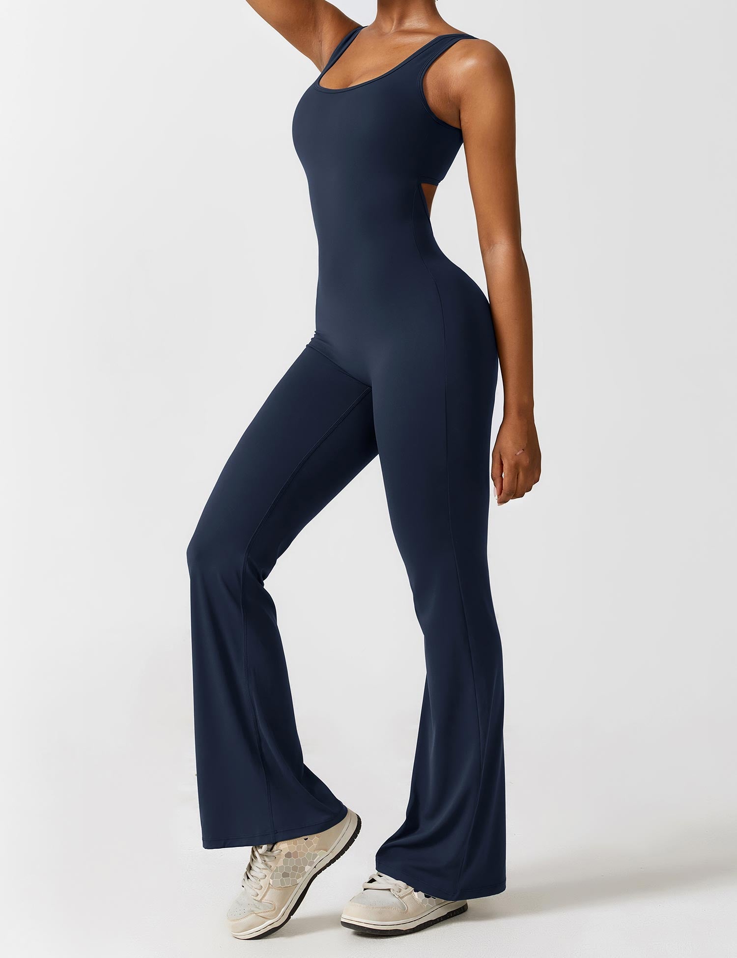 Lyne London™ | V-Back Flared Jumpsuit
