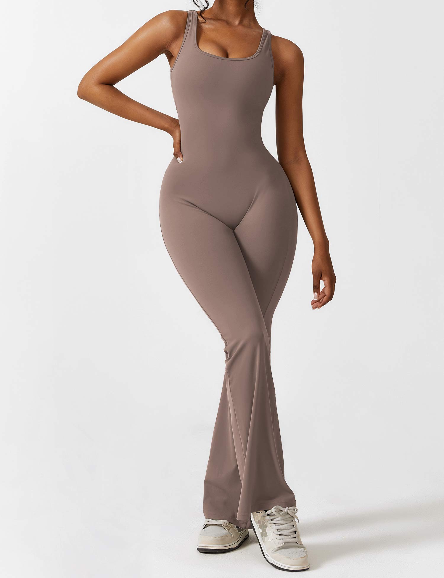 Lyne London™ | V-Back Flared Jumpsuit
