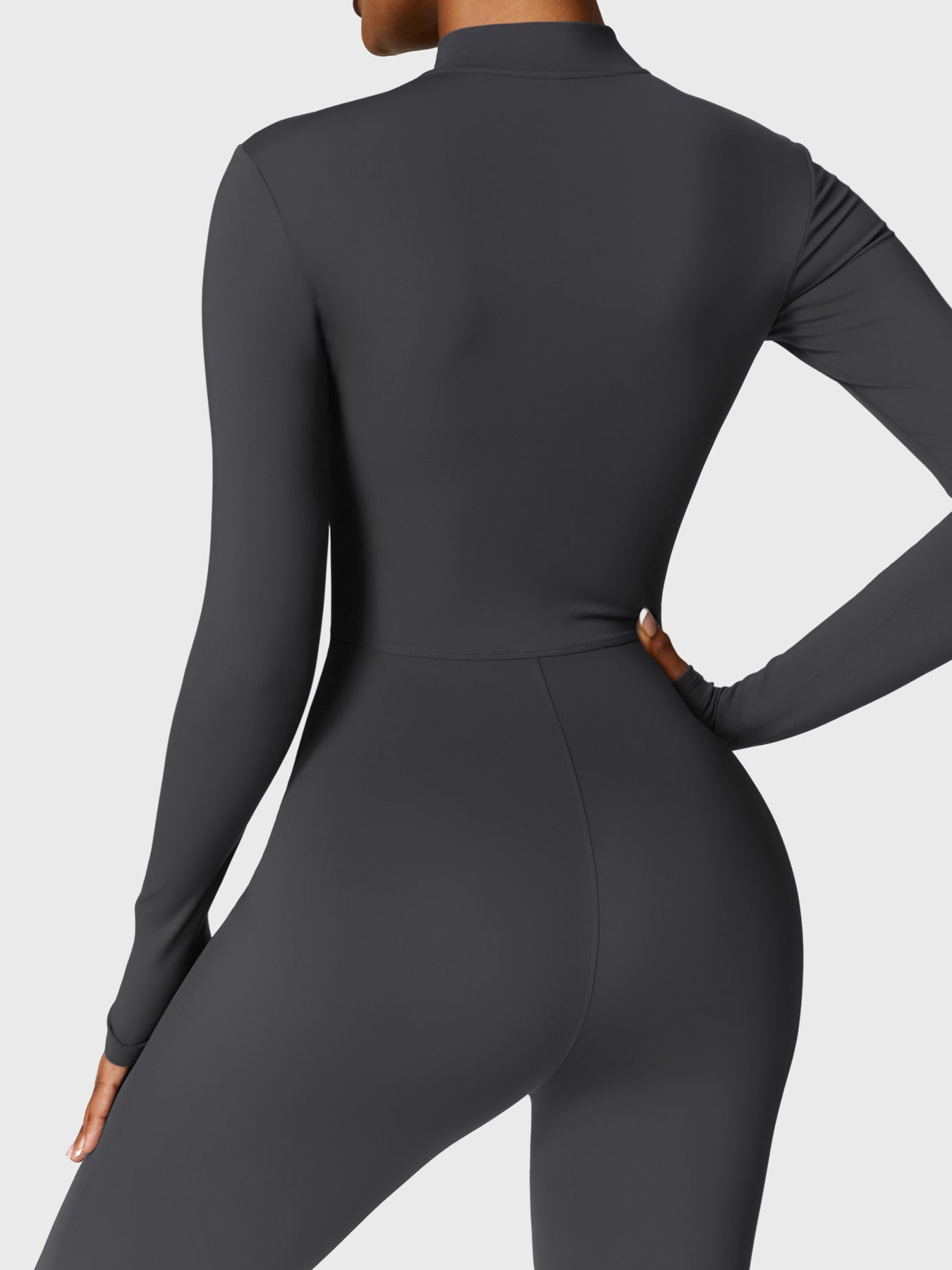 Lyne London™ | Fleece Long Sleeve Zipper Jumpsuit