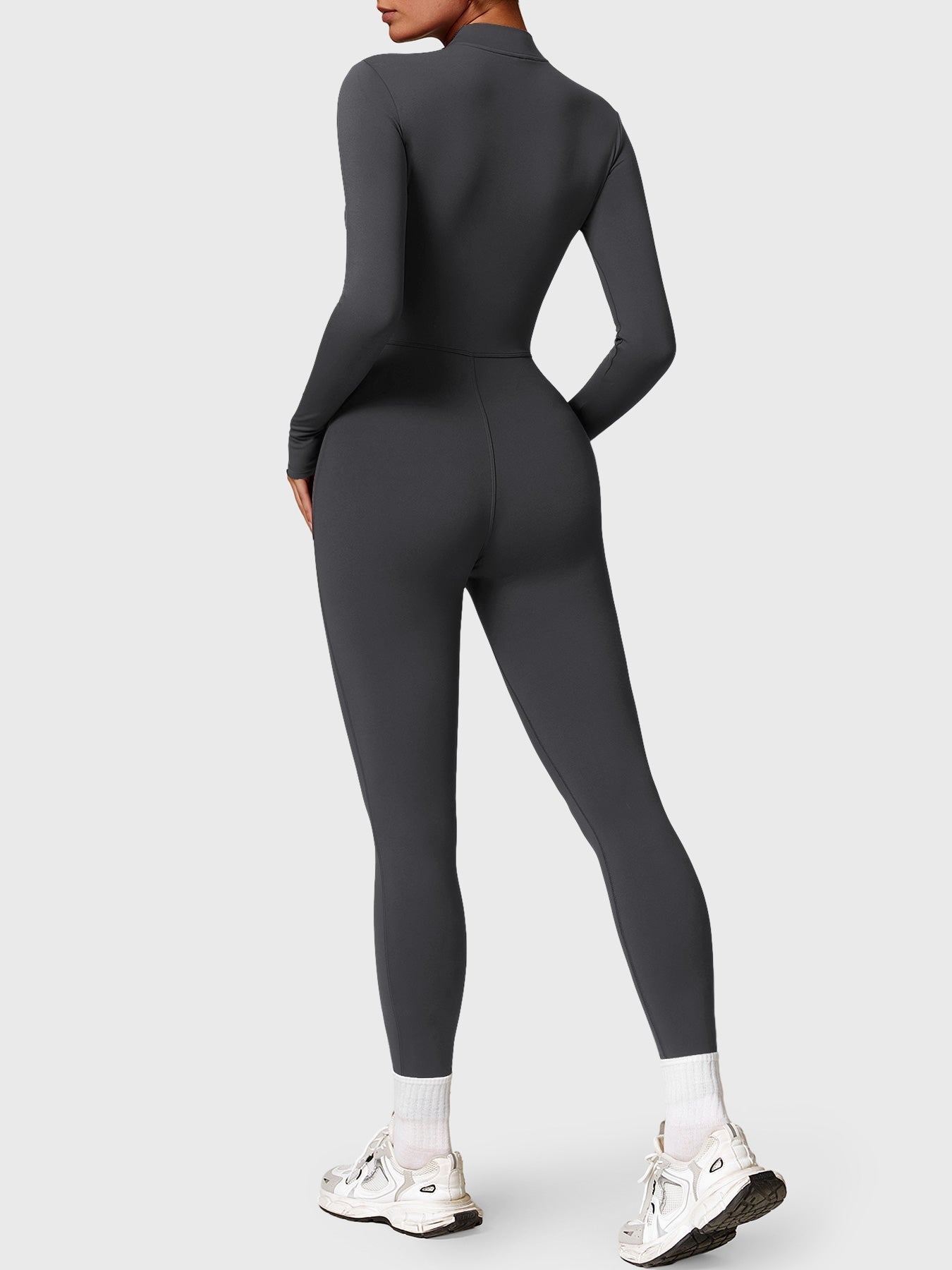 Lyne London™ | Fleece Long Sleeve Zipper Jumpsuit
