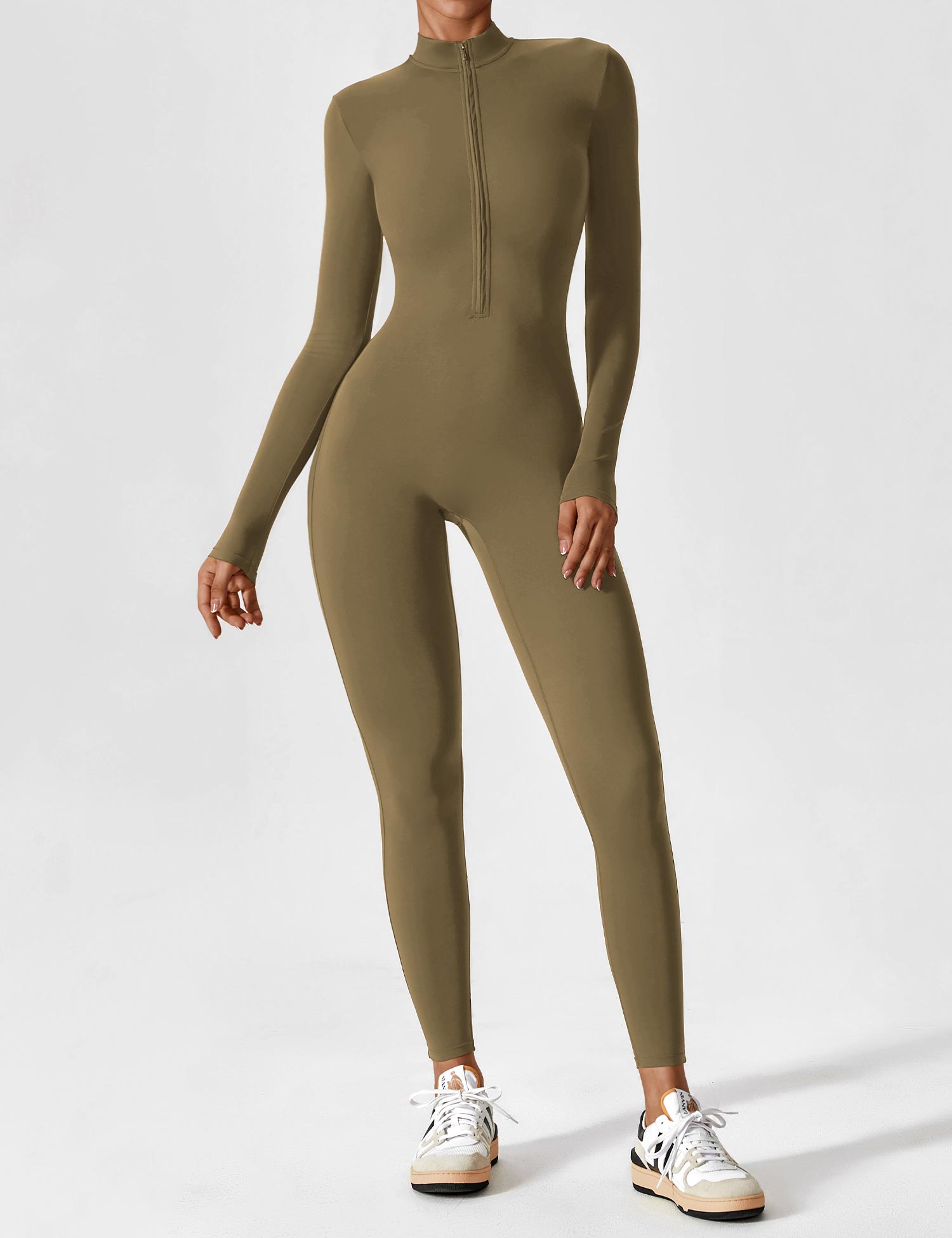 Lyne London™ | Long Sleeve Zipper Jumpsuit