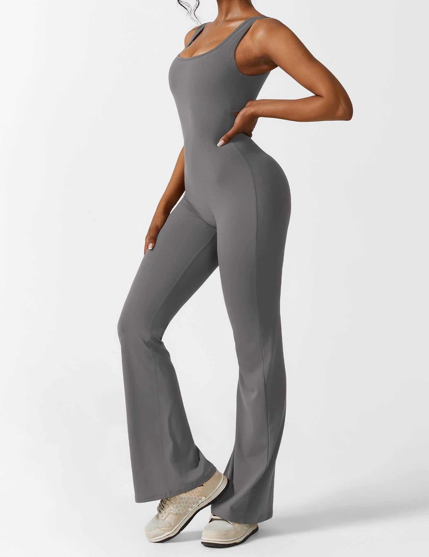 Lyne London™ | V-Back Flared Jumpsuit