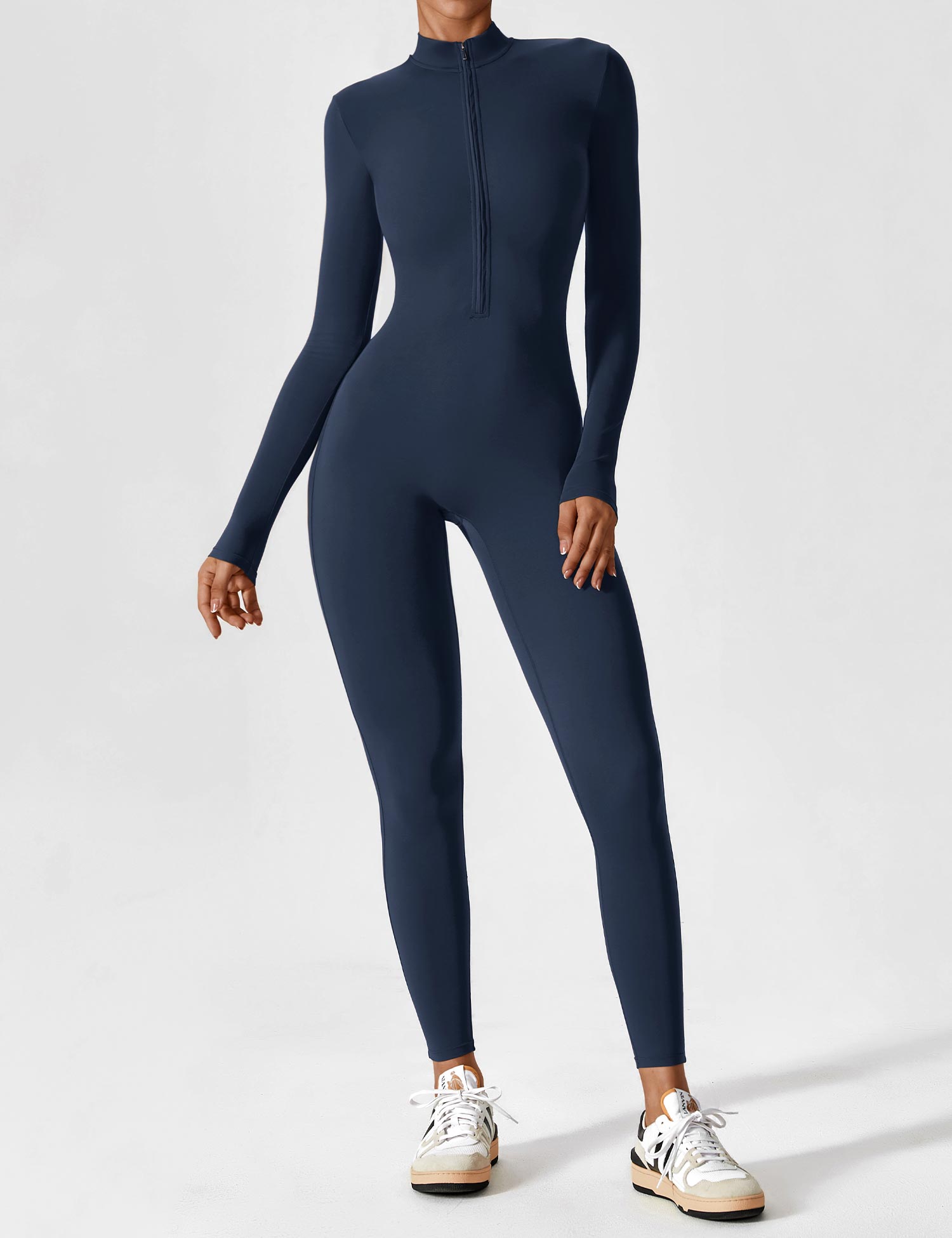 Lyne London™ | Long Sleeve Zipper Jumpsuit