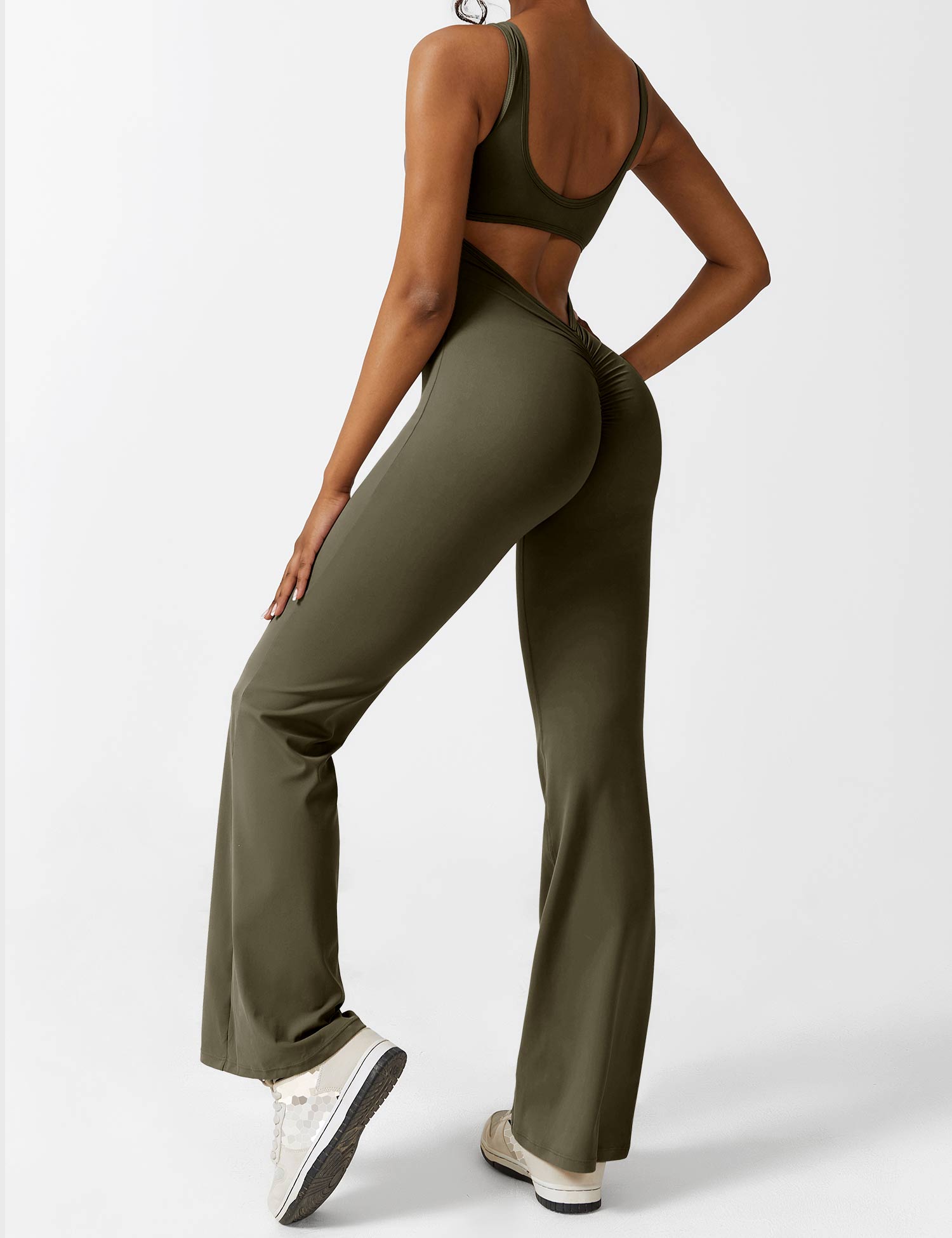 Lyne London™ | V-Back Flared Jumpsuit