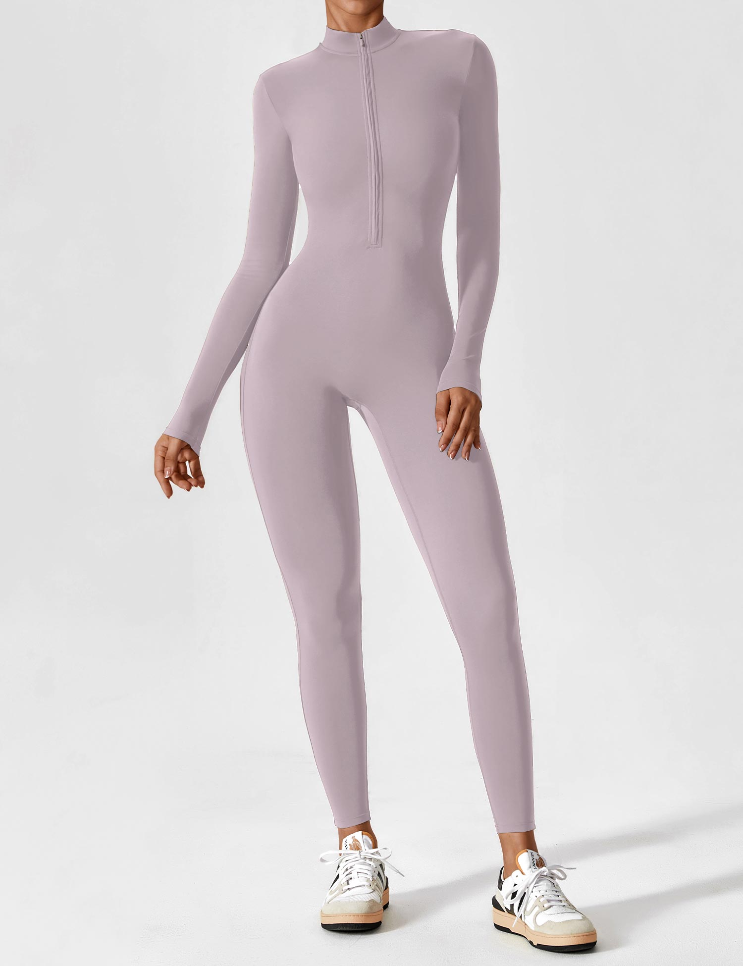 Lyne London™ | Long Sleeve Zipper Jumpsuit