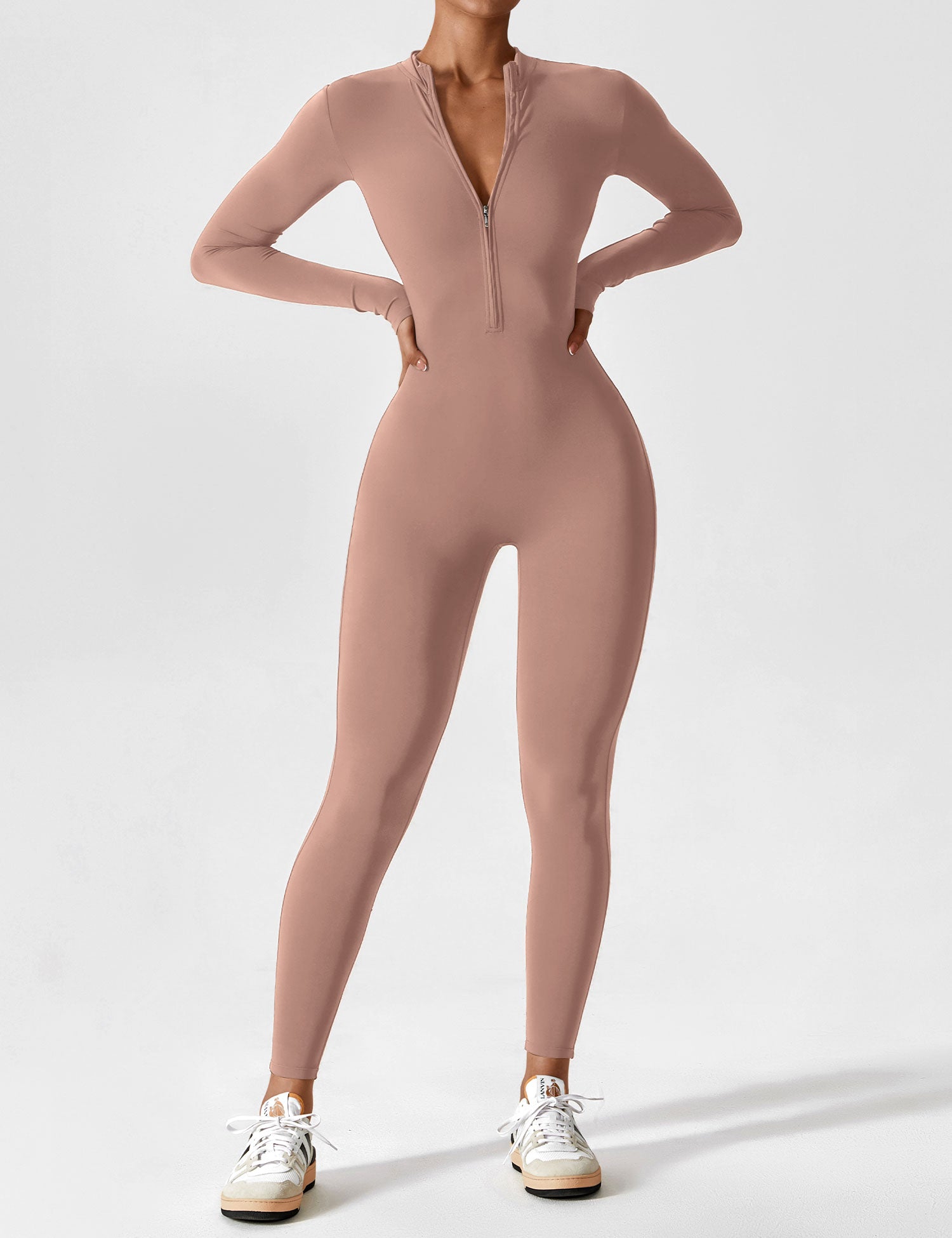 Lyne London™ | Long Sleeve Zipper Jumpsuit