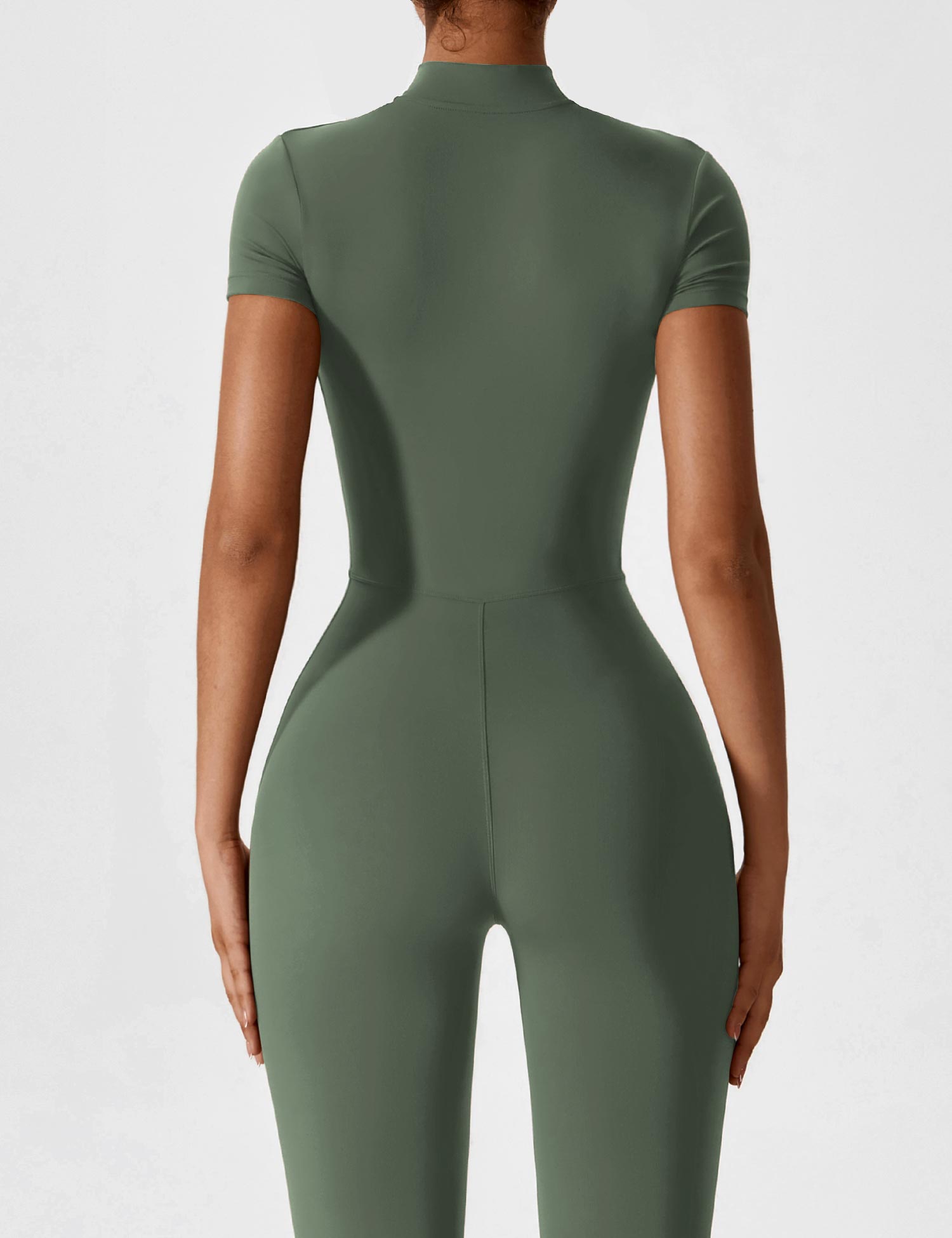 Lyne London™ | Short Sleeve Zipper Jumpsuit