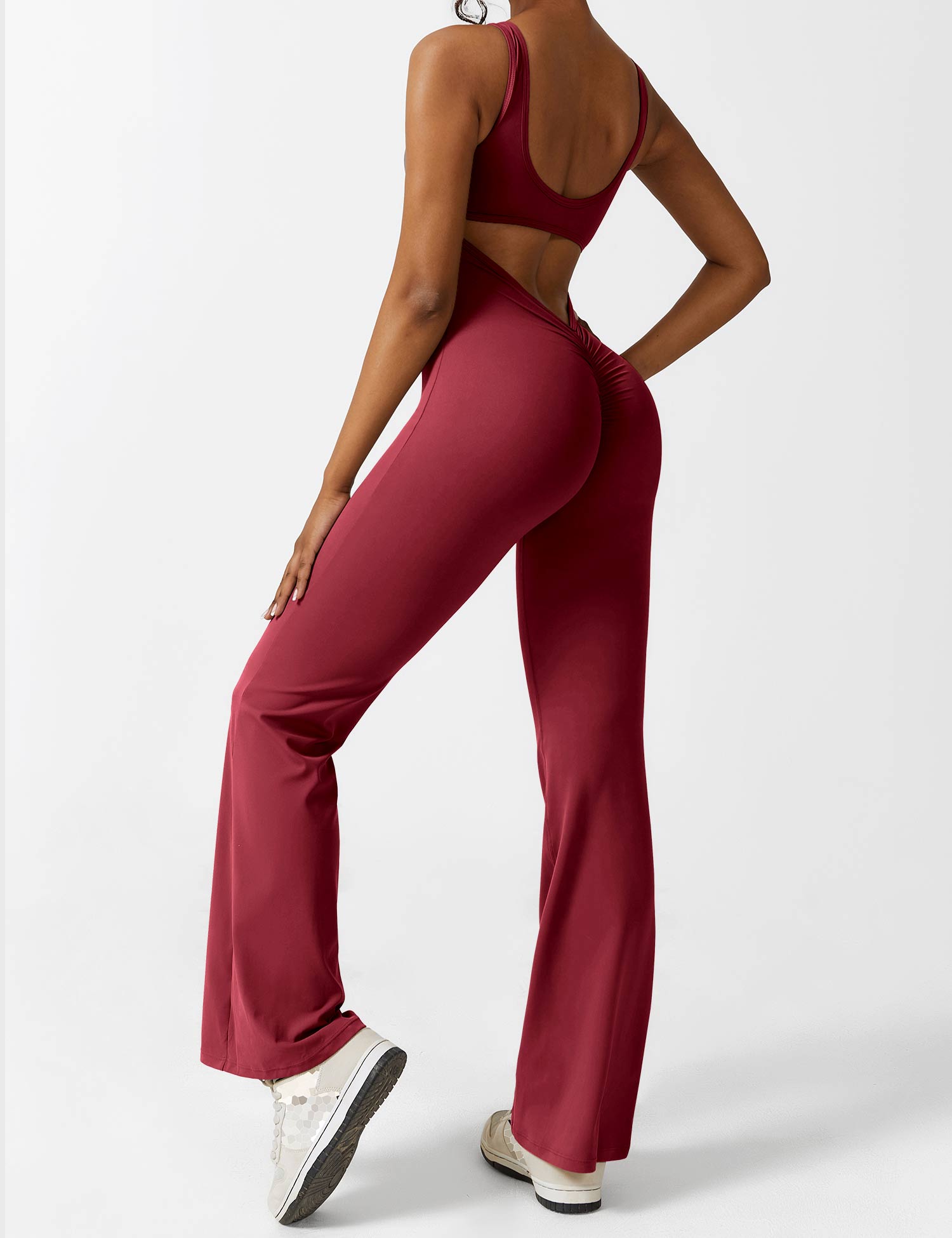 Lyne London™ | V-Back Flared Jumpsuit