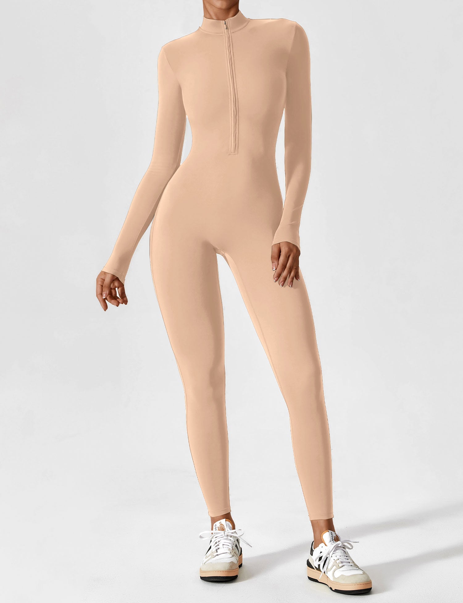 Lyne London™ | Long Sleeve Zipper Jumpsuit
