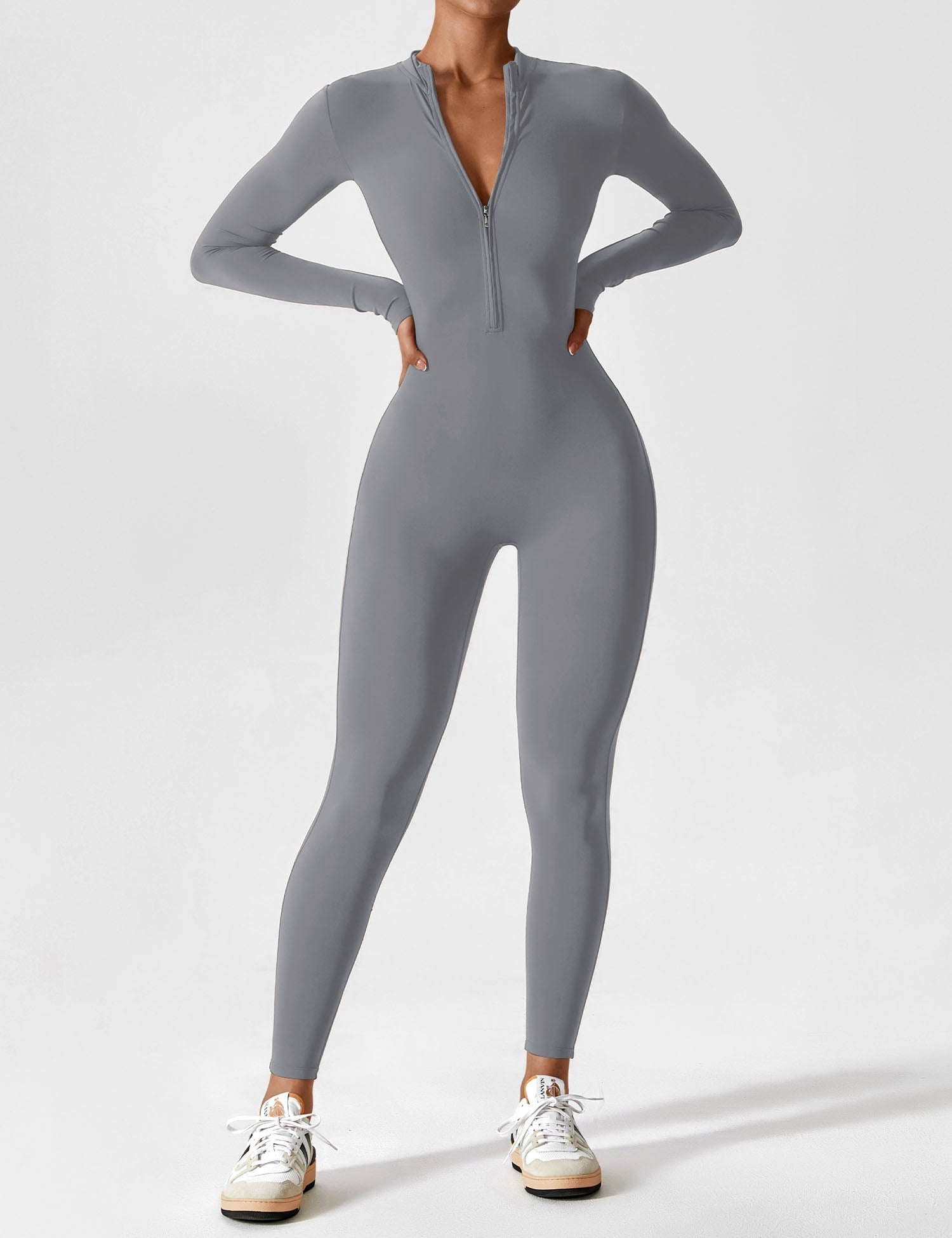 Lyne London™ | Long Sleeve Zipper Jumpsuit
