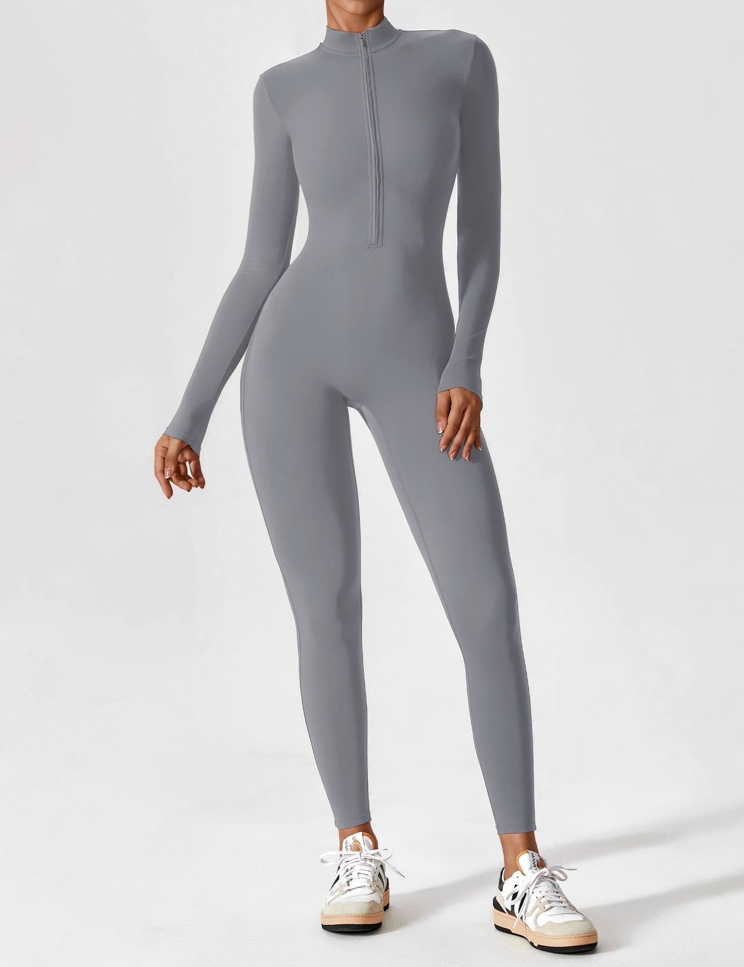 Lyne London™ | Long Sleeve Zipper Jumpsuit