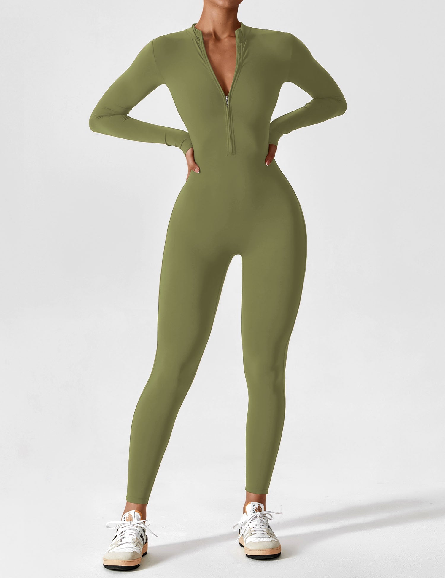 Lyne London™ | Long Sleeve Zipper Jumpsuit