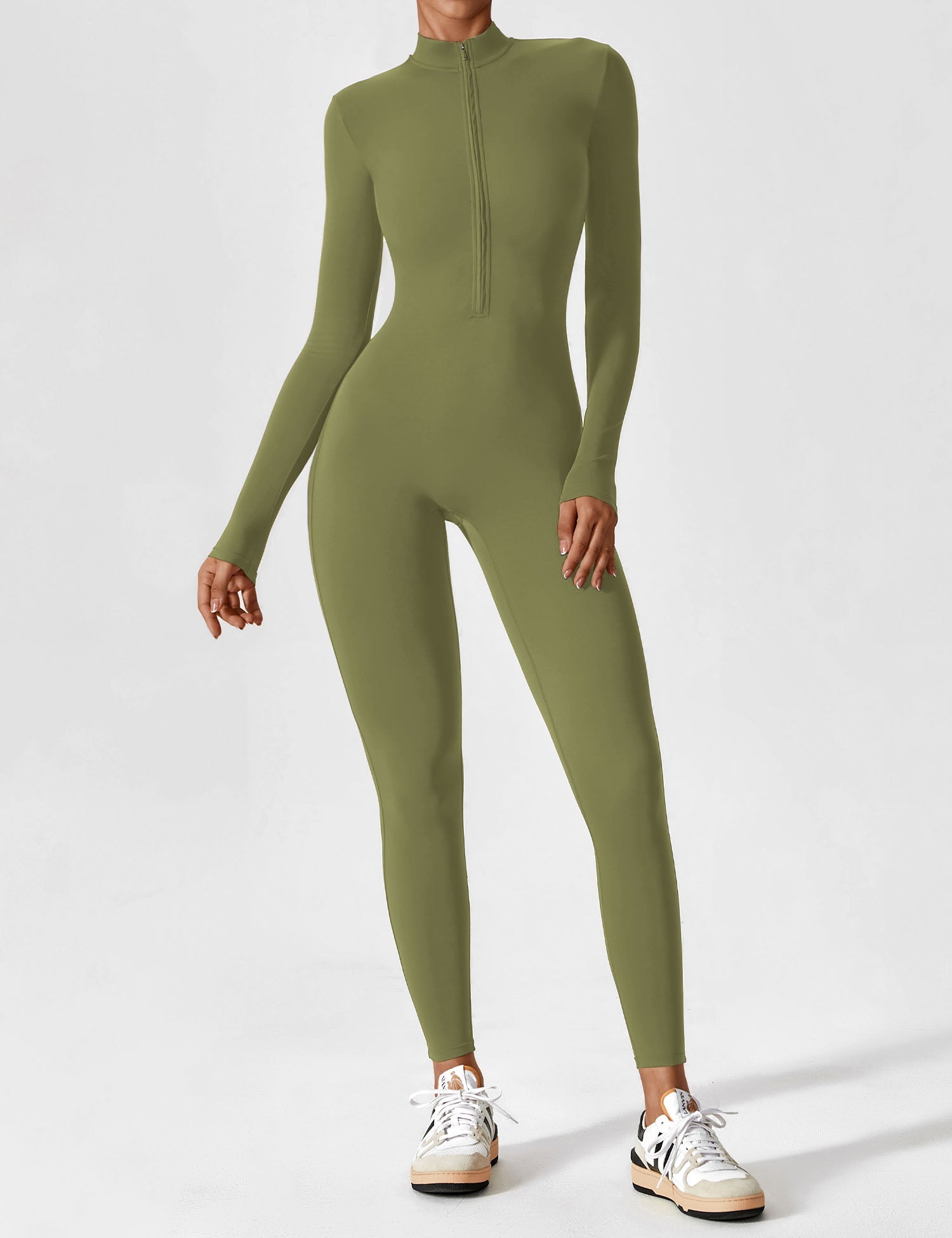Lyne London™ | Long Sleeve Zipper Jumpsuit