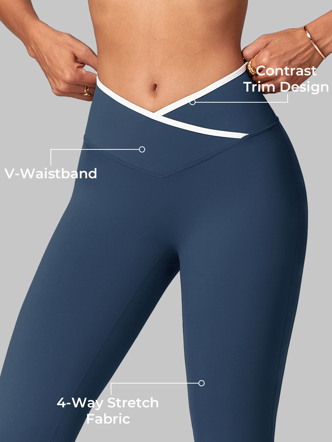 Lyne London™ | Contrast Trim Flare Leggings