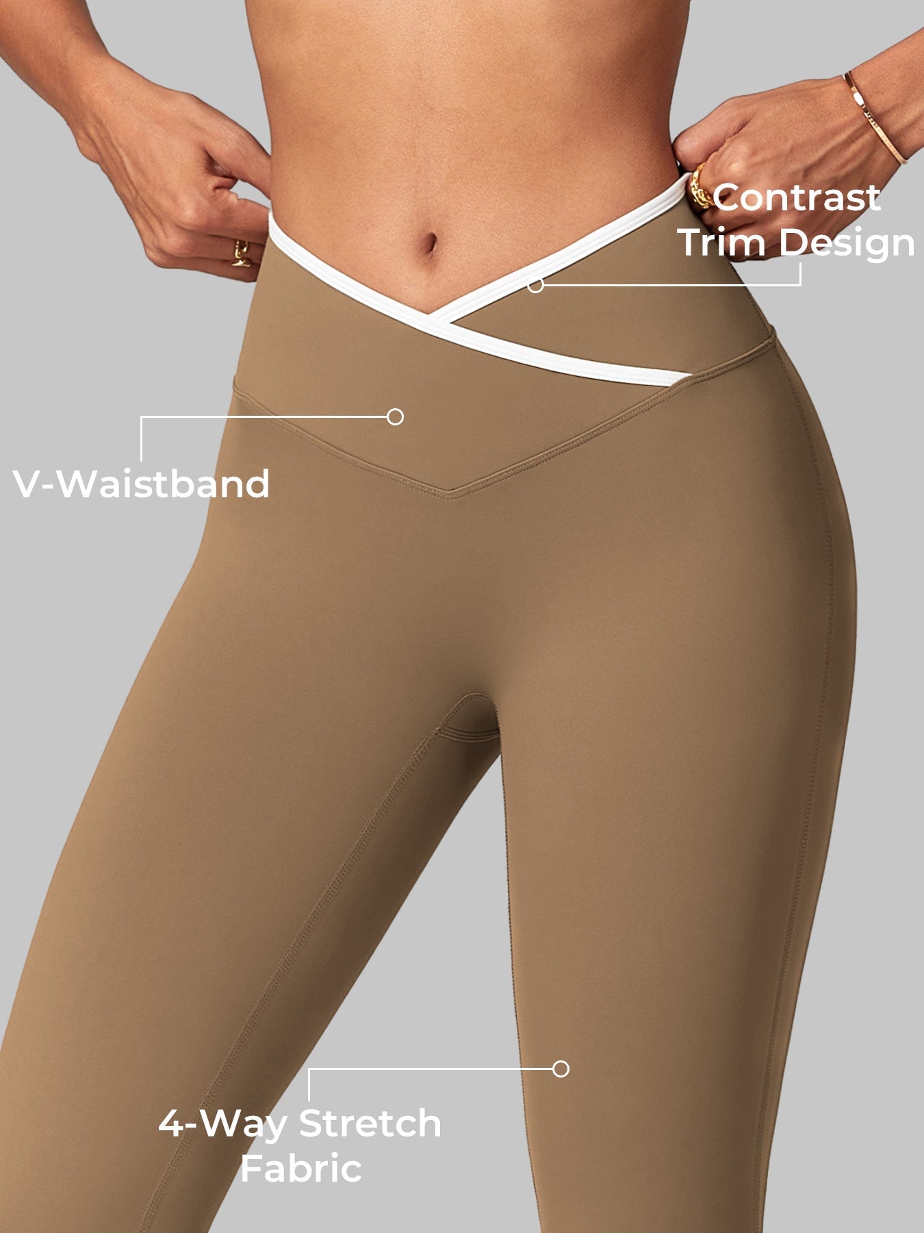 Lyne London™ | Contrast Trim Flare Leggings