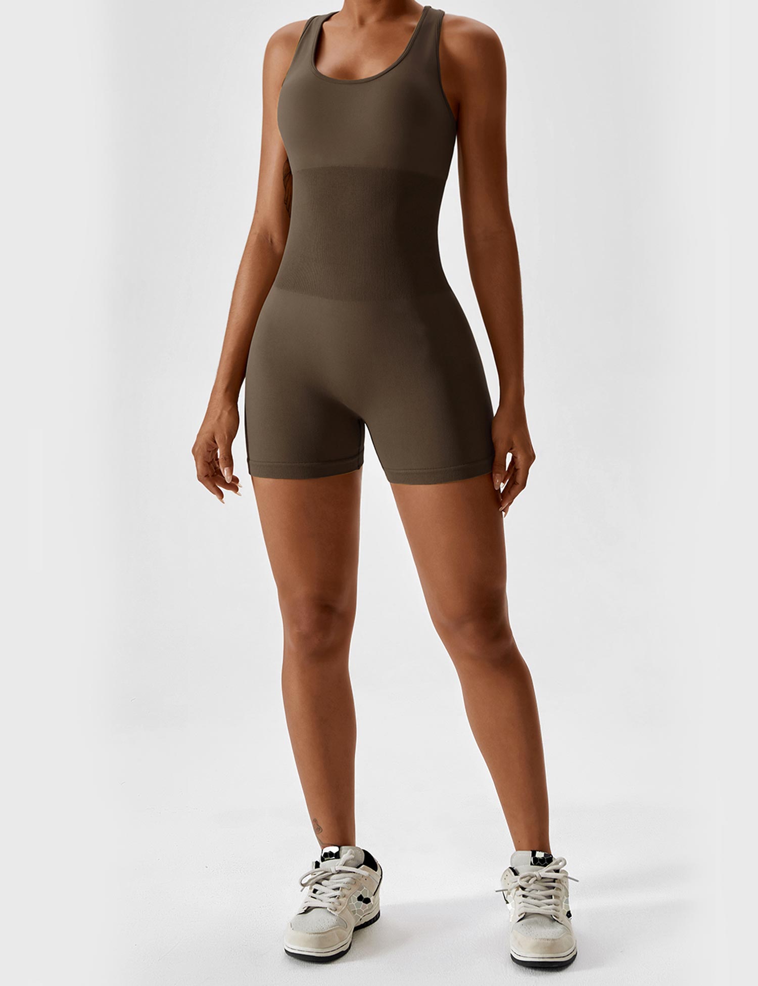 Lyne London™ | U-Neck Open Back Seamless Romper