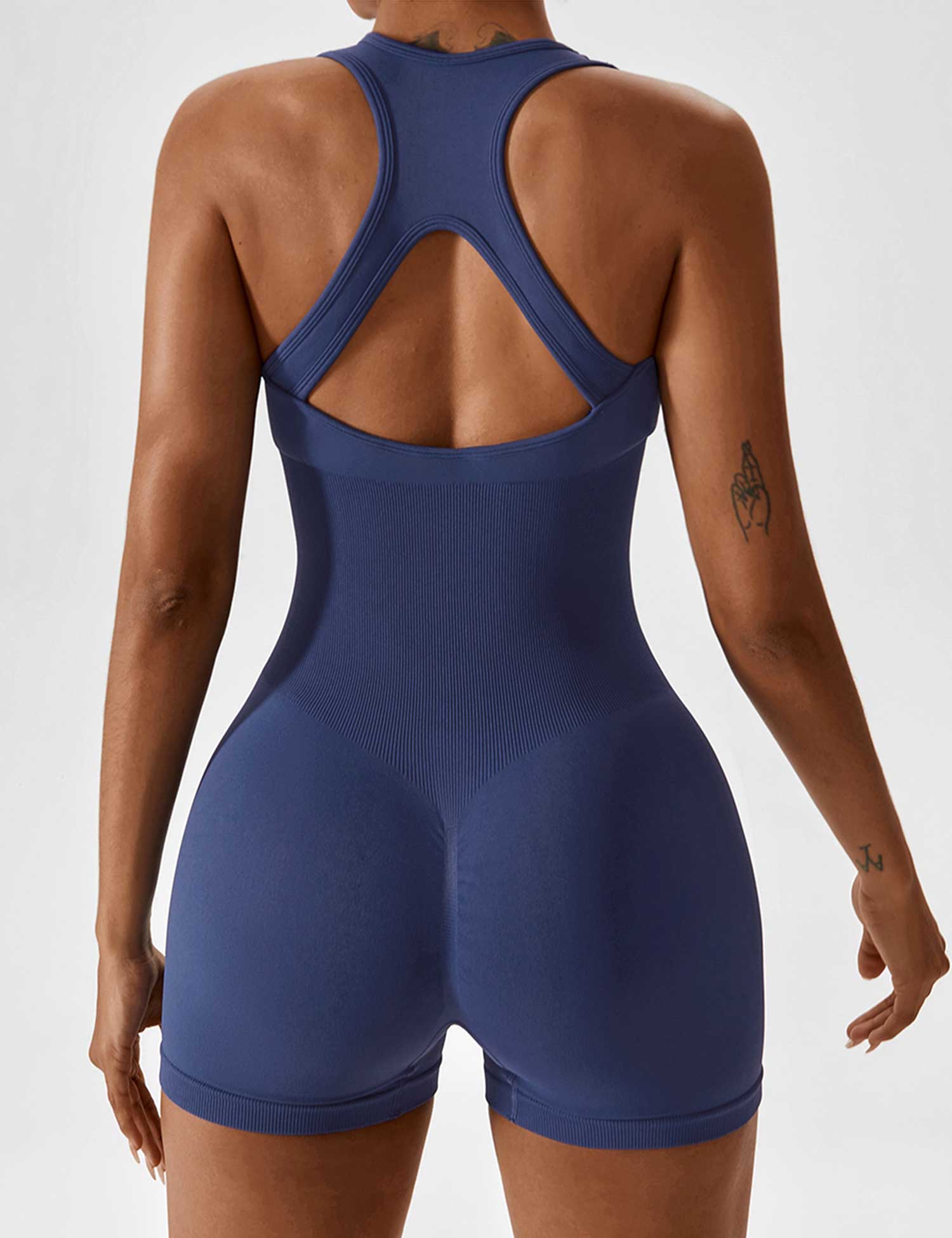 Lyne London™ | U-Neck Open Back Seamless Romper