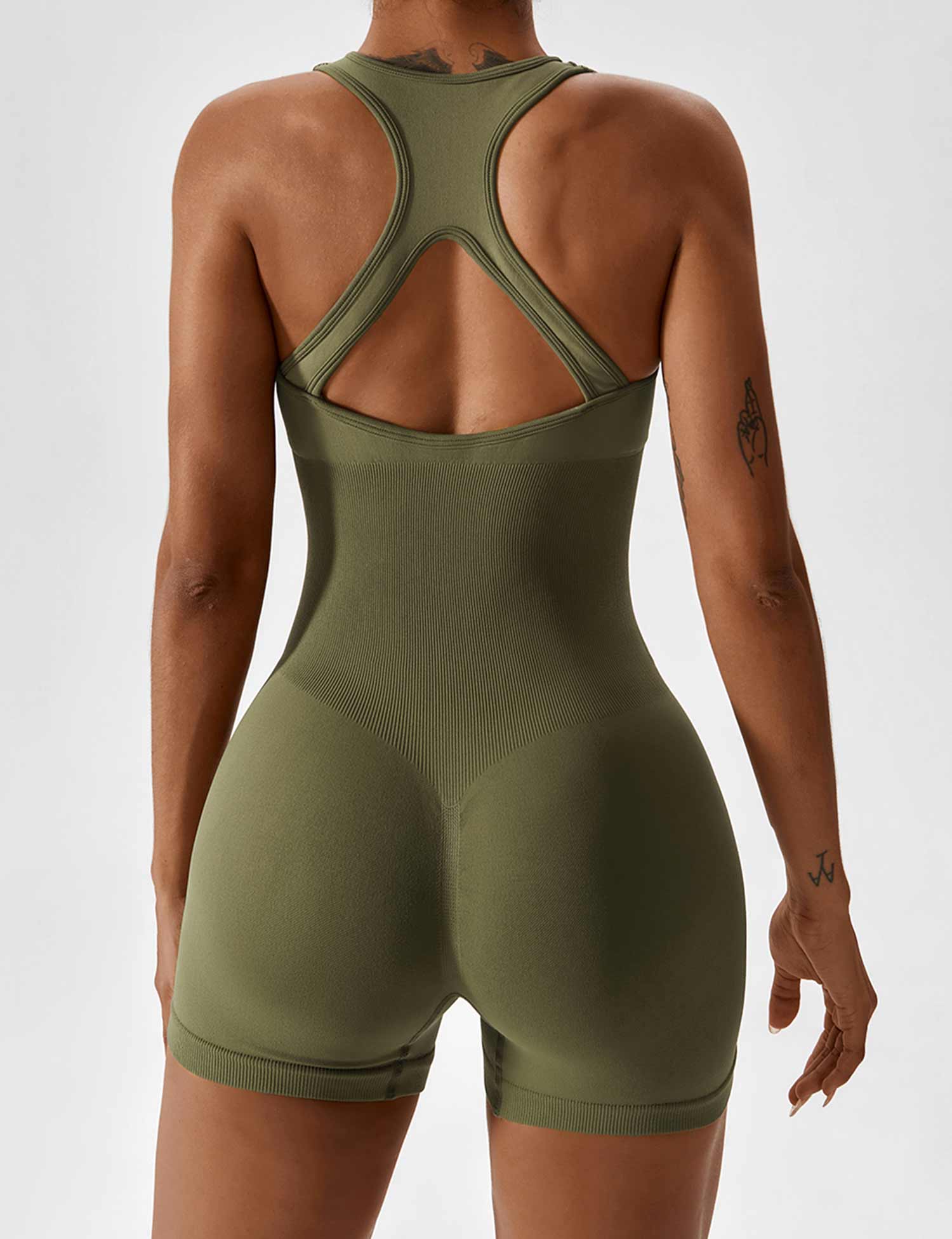 Lyne London™ | U-Neck Open Back Seamless Romper