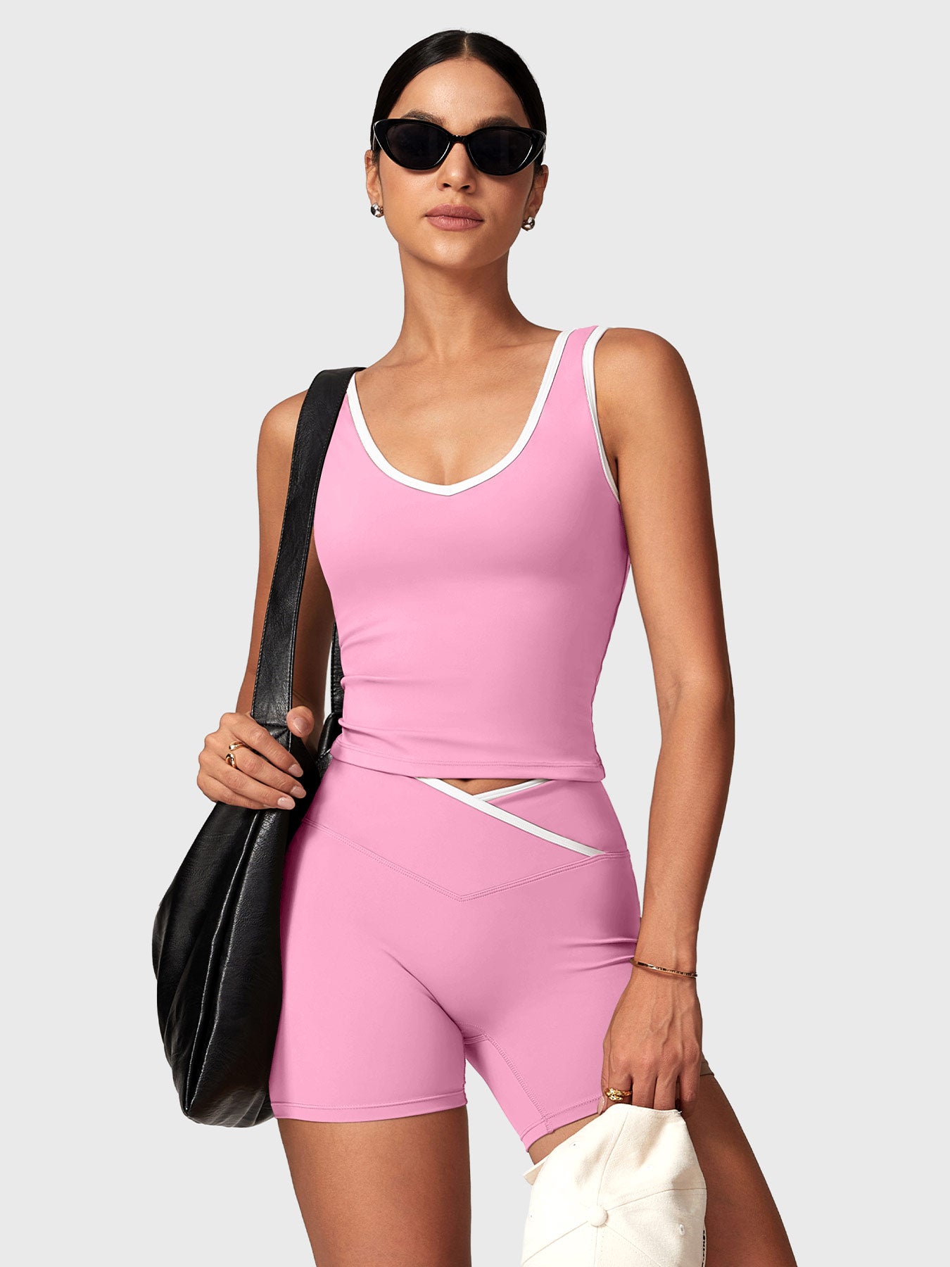 Lyne London™ | Contrast Trim Shorts Sports Set