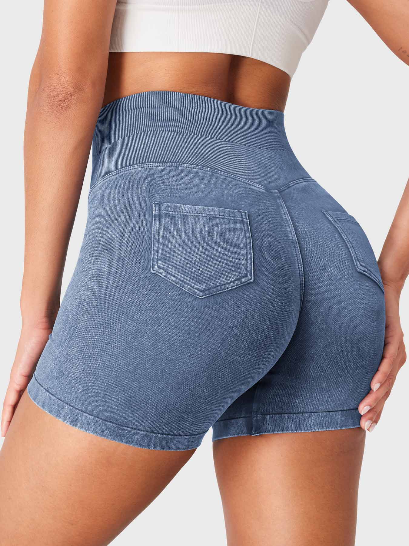 Lyne London™ | Denim Seamless Shorts