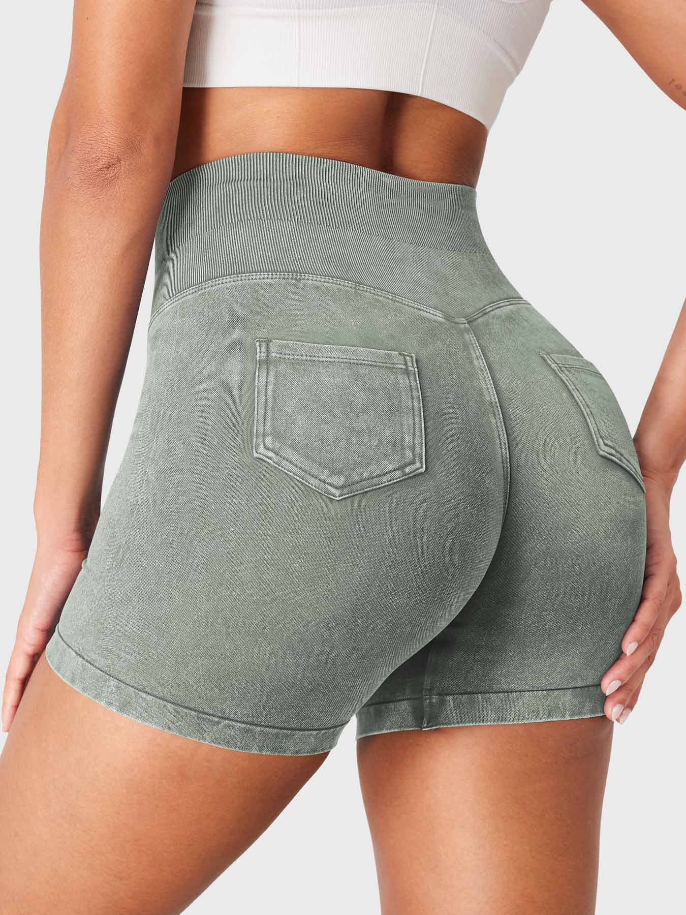 Lyne London™ | Denim Seamless Shorts